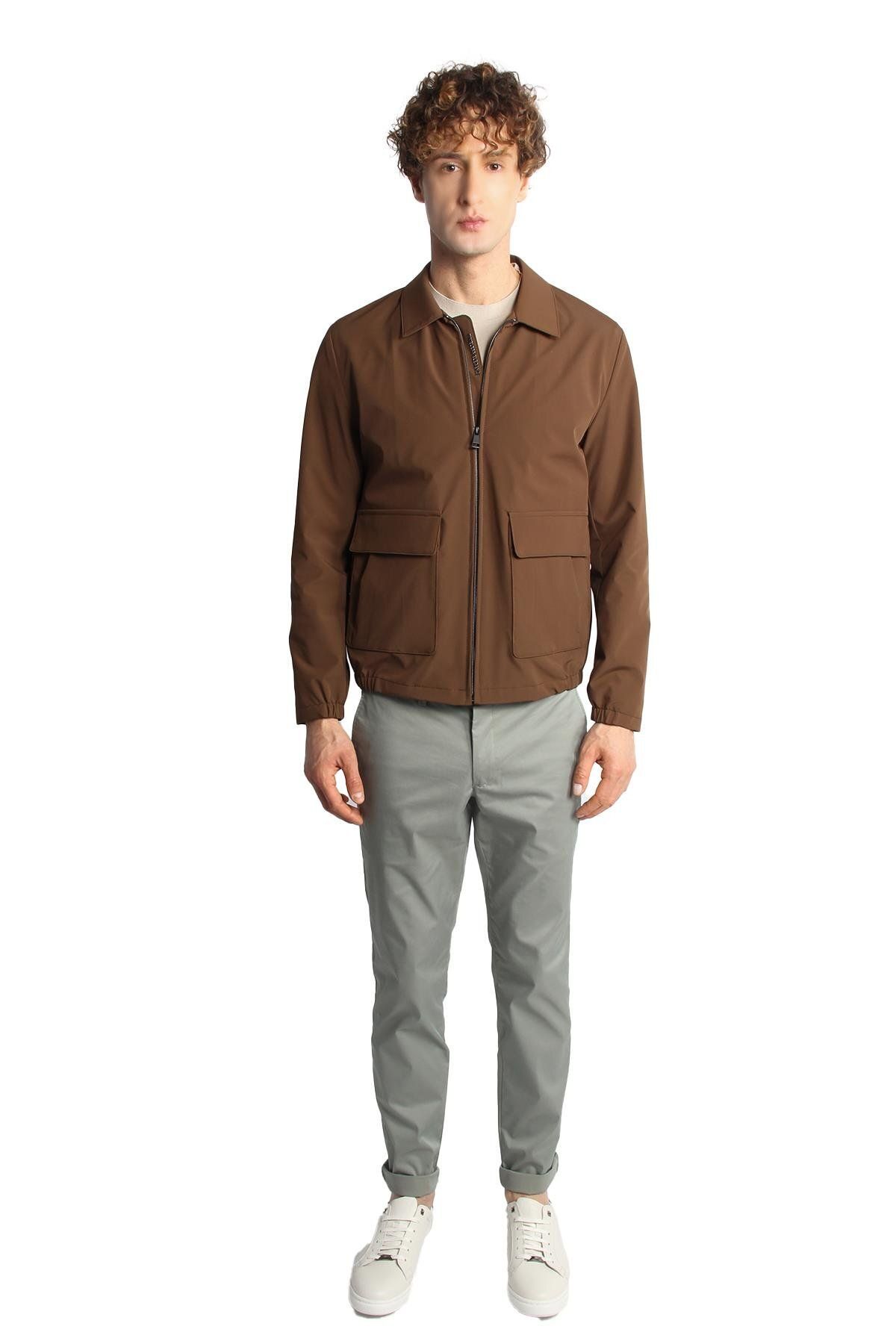 İgs-Men's Beige Spring Coat 3
