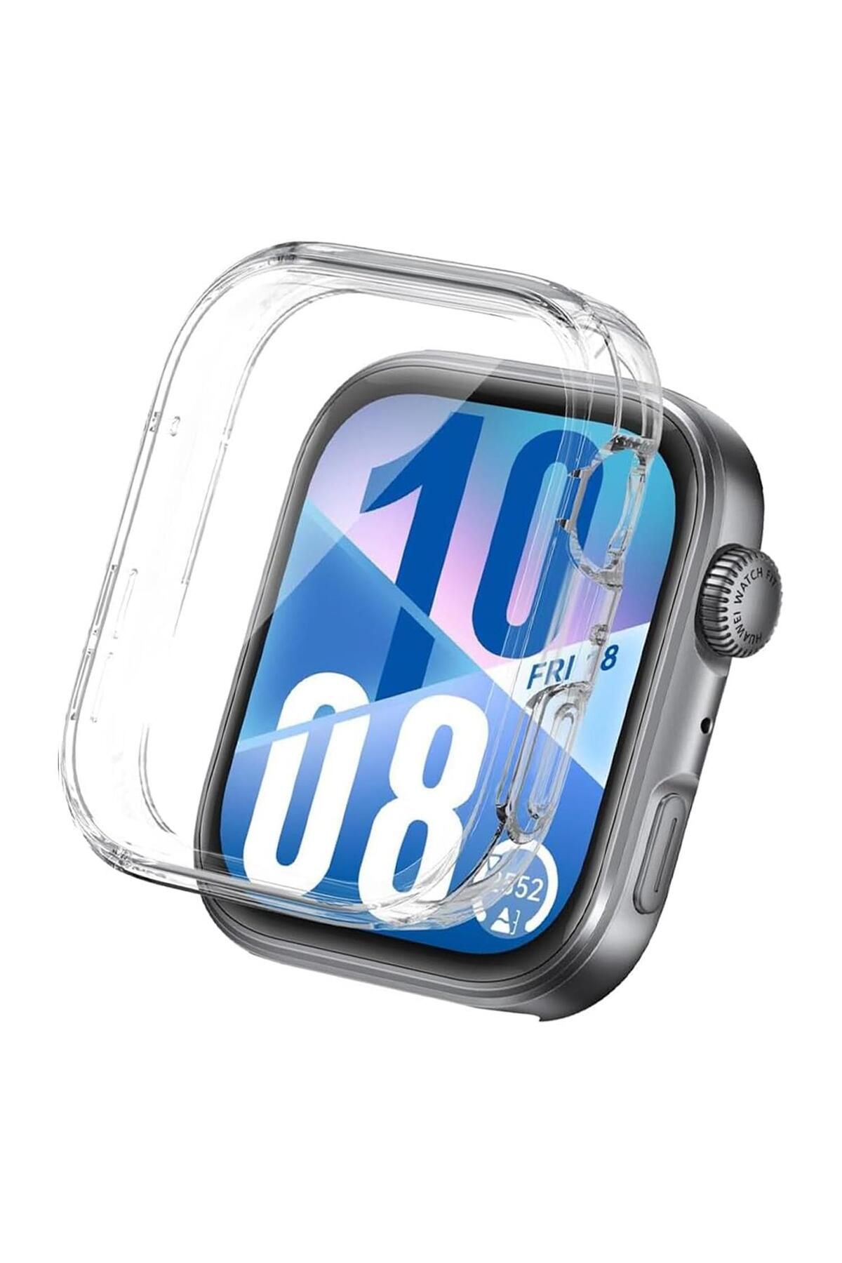 Microsonic Huawei Watch Fit 4 Kılıf 360 Full Round Soft Silicone Şeffaf