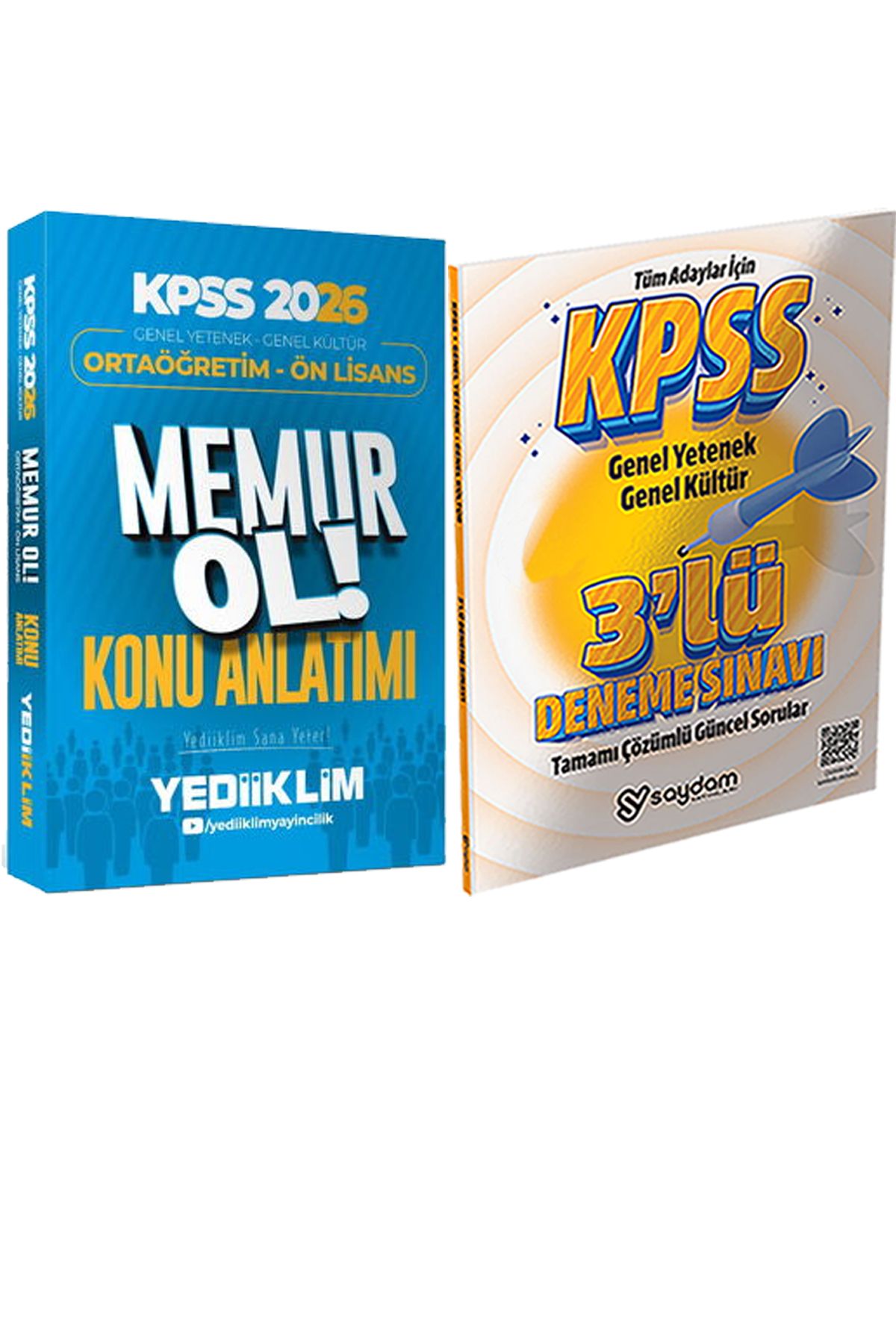 Yediiklim Yayınları 2026 Ortaöğretim-Önlisans Genel Kültür-Genel Yetenek Memur Konu Anlatım + 3lü Deneme Hediye