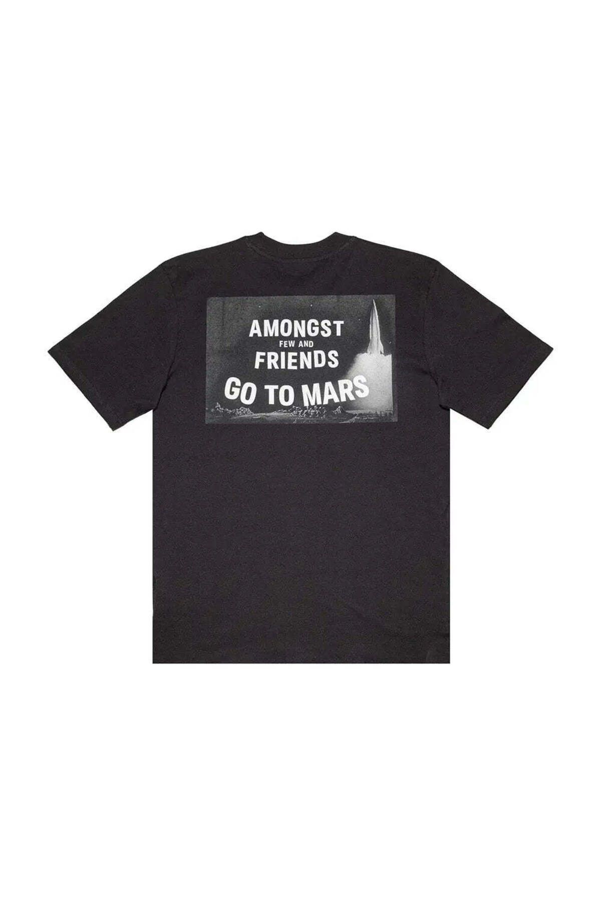 American Rag Cie Unisex Mars T-Shirt - %100 Pamuk, Siyah Renk - Konforlu ve Şık