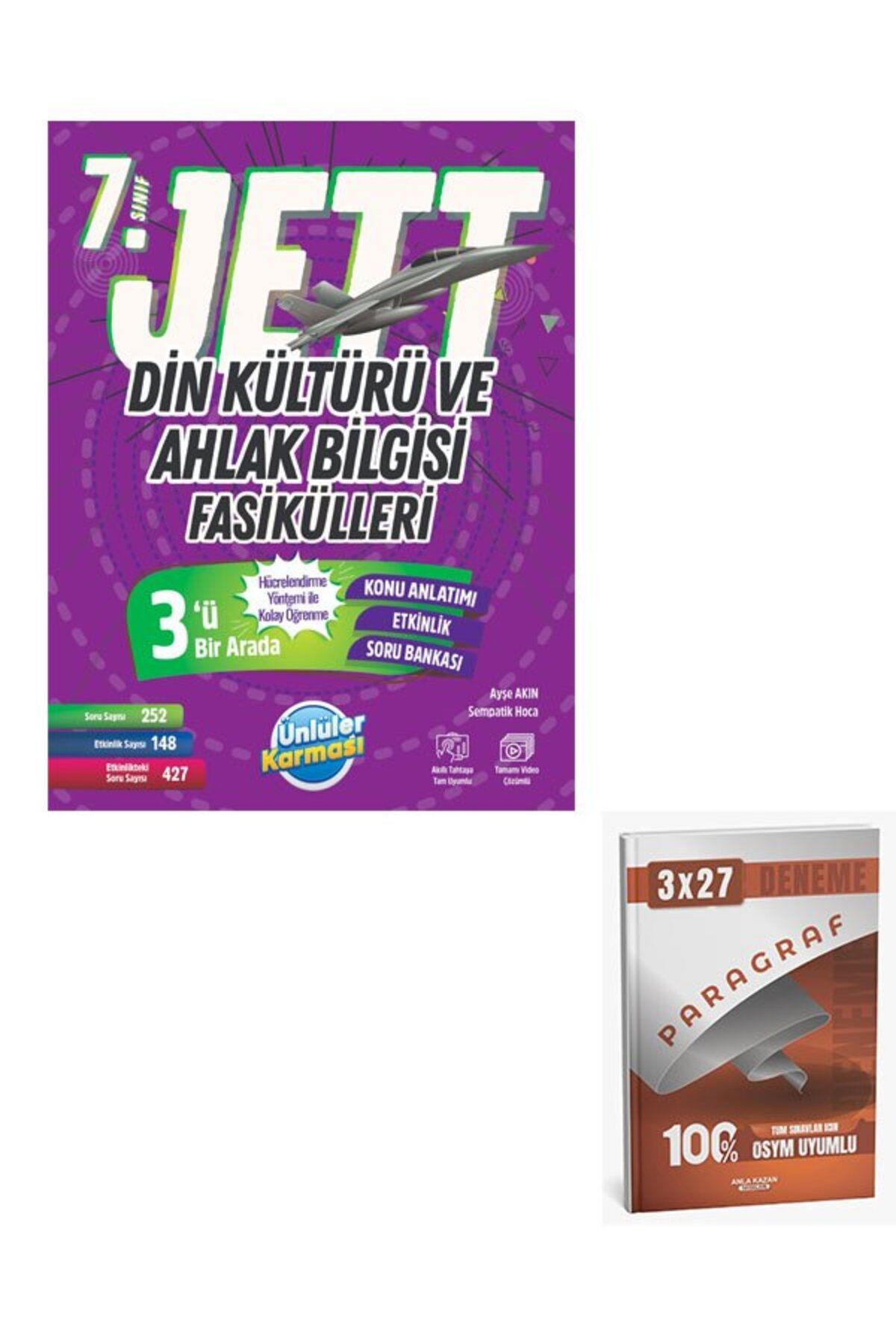 Anla Kazan Yayınları Ünlüller 2026 7 Sınıf Jett Din Kültürü ve Ahlak Bilgisi Fasikülleri+Anla Kazan Paragraf