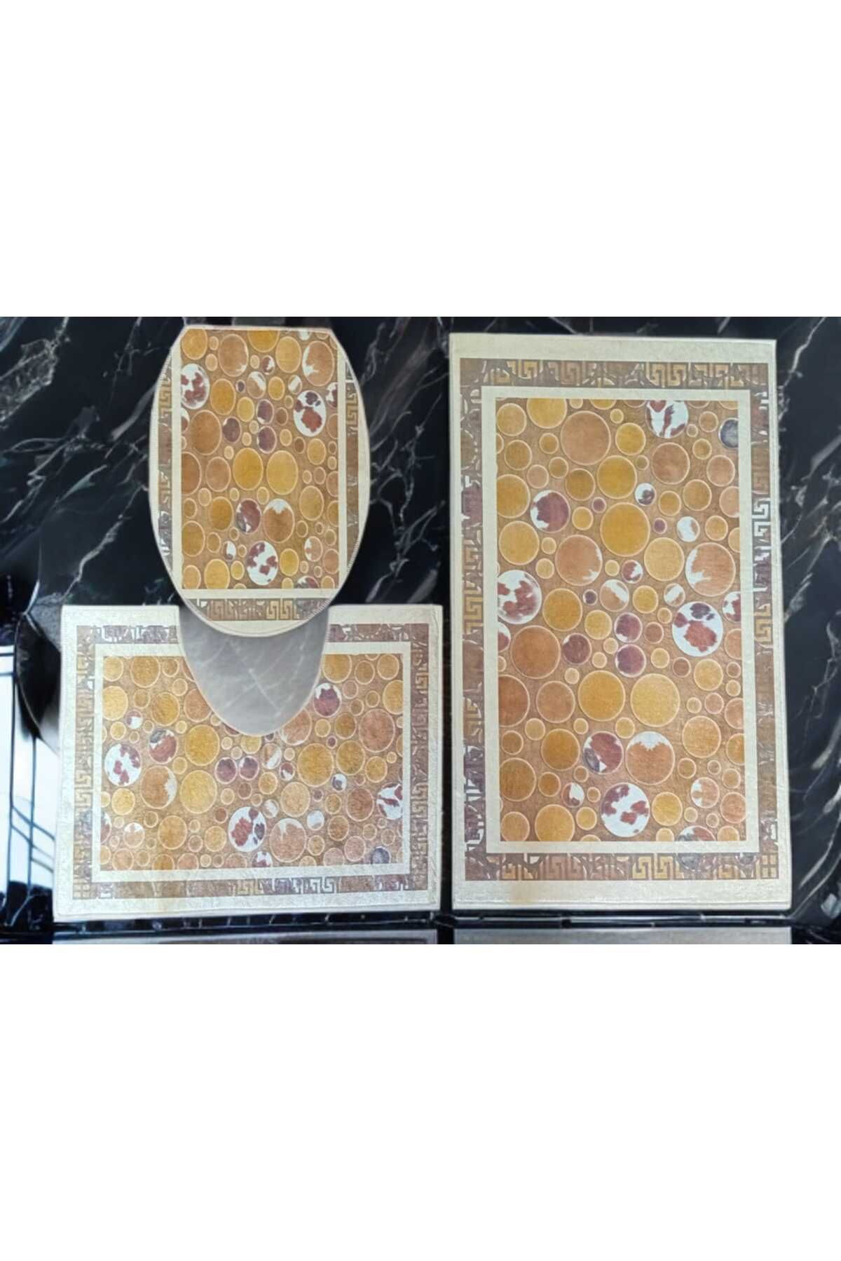DECORA CASA HOME COLLECTİON banyo paspas Set 60x100 50x60 35x50 3lu Klozet takımı