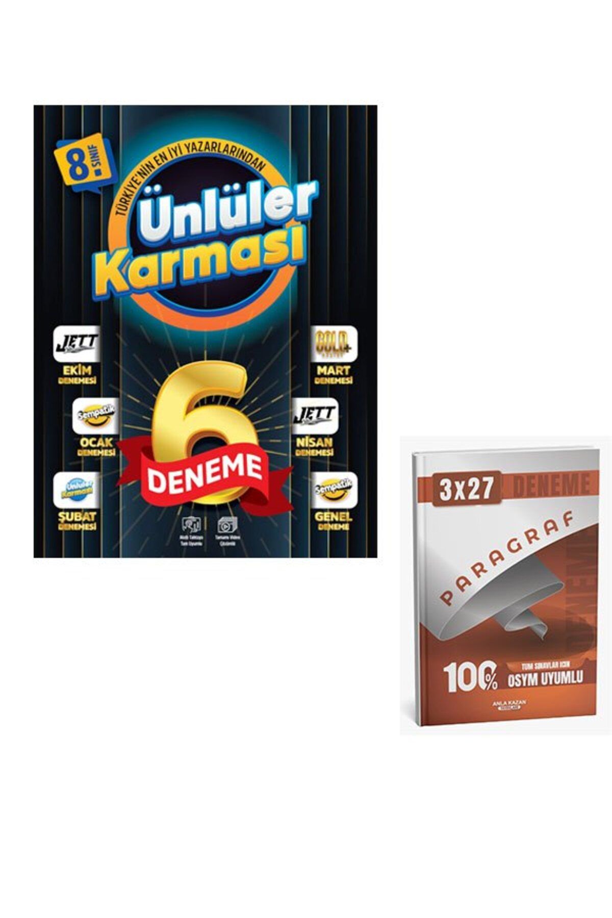 Anla Kazan Yayınları Ünlüller 2026 8.Sınıf 6'lı Karma Deneme+Anla Kazan Paragraf+Dilbilgisi