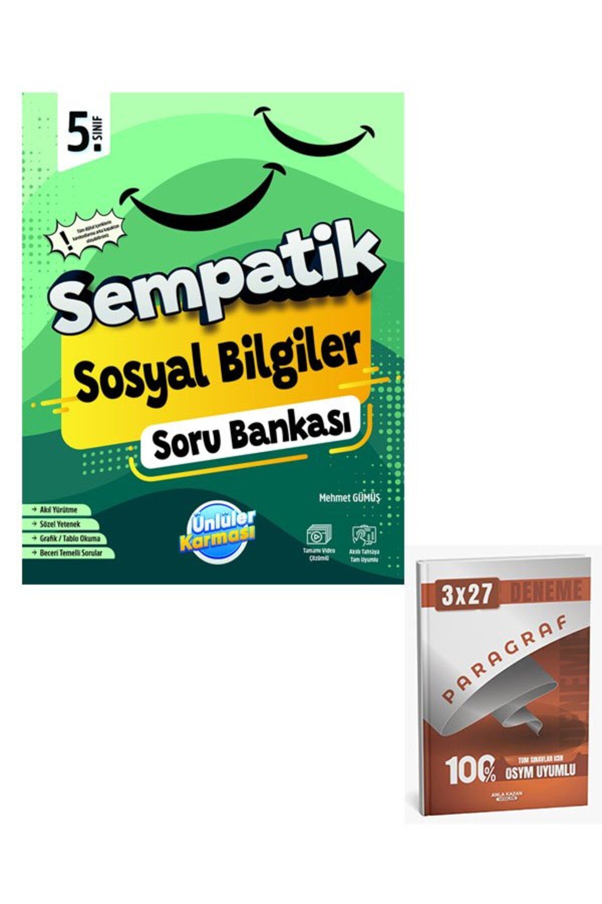 Anla Kazan Yayınları Ünlüller 2026 5 Sınıf Sempatik Sosyal Bilgiler Soru Bankası+Anla Kazan Paragraf