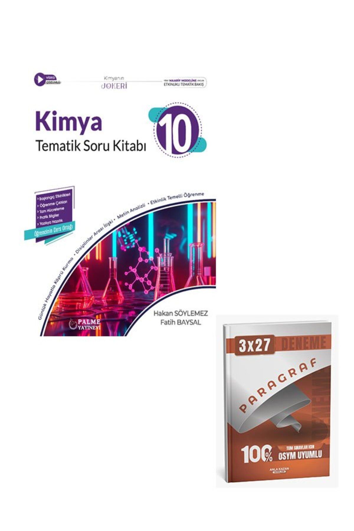 Anla Kazan Yayınları Palme 2026 10. Sınıf Kimya Joker Tematik Soru Kitabı+Anla Kazan Paragraf