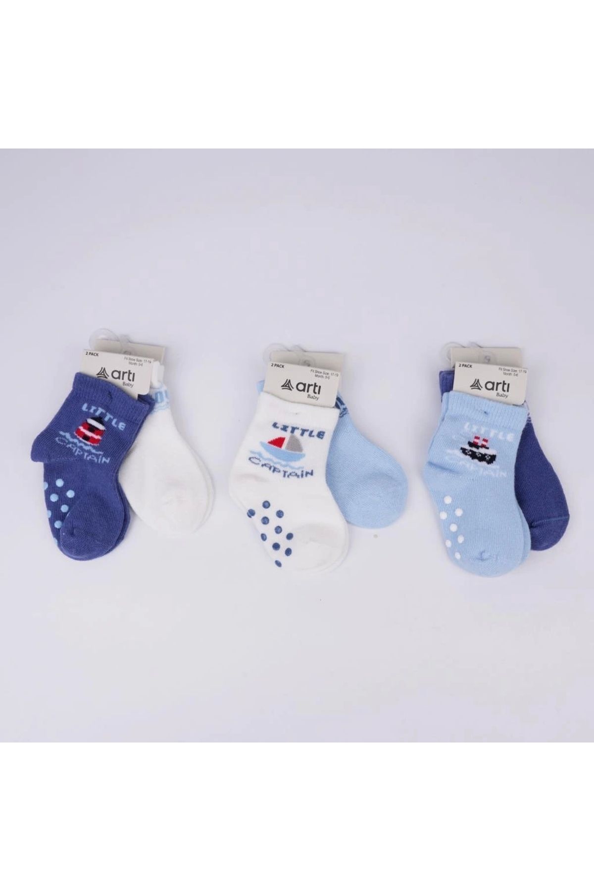 Eng Nessiworld Katamino Filip 2'li Abs'li Erkek Bebek Soket Çorap K44143 Asorti