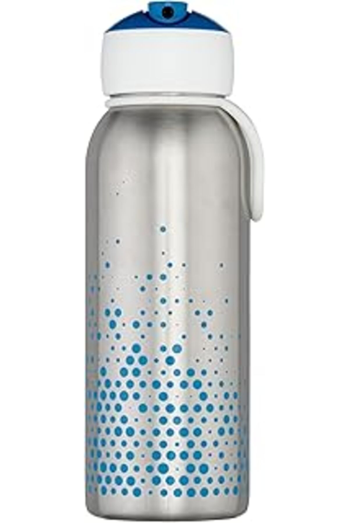 Mu Art Ahşap Mepal Termo Şişe Flip-Up Campus – 350 Ml – Mavi – Içecekleri Uzun Süre Soğuk Veya Sıcak Tutar – Pas