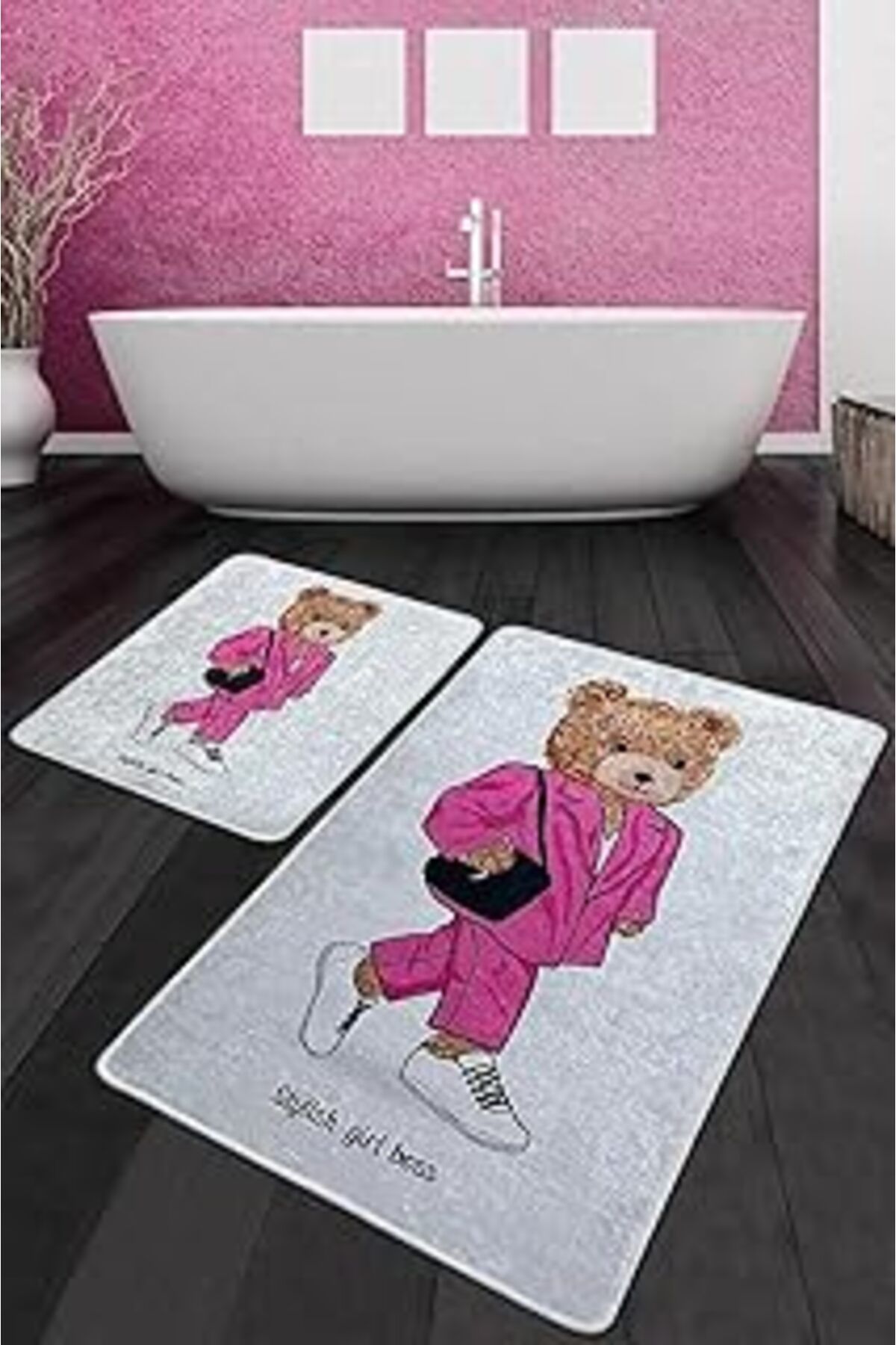 ASİTAN Chilai Girl Banyo Halısı Djt 2Li Set