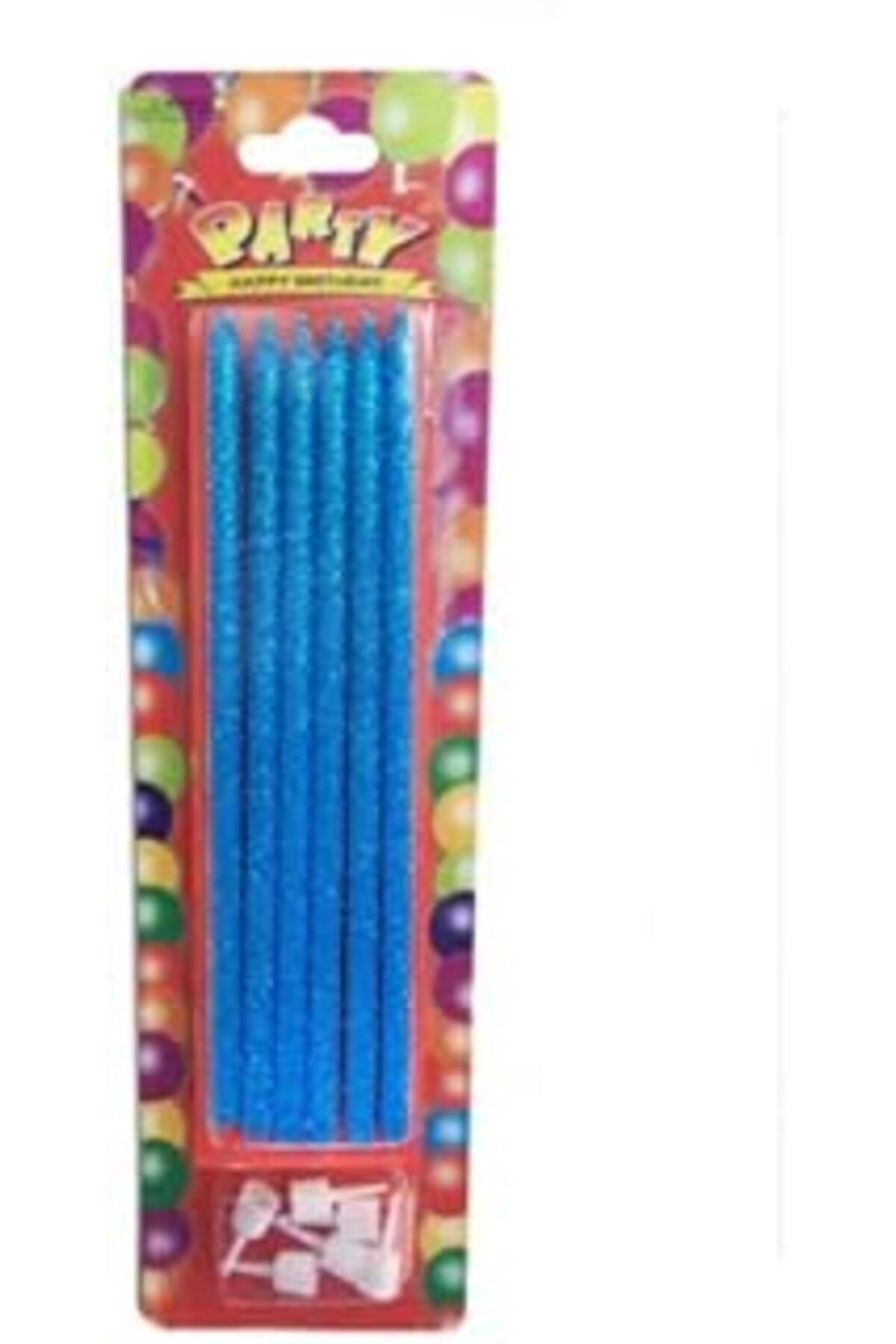ASİTAN Benim Marifetlerim - Simli Mavi Pasta Mumu 14 Cm