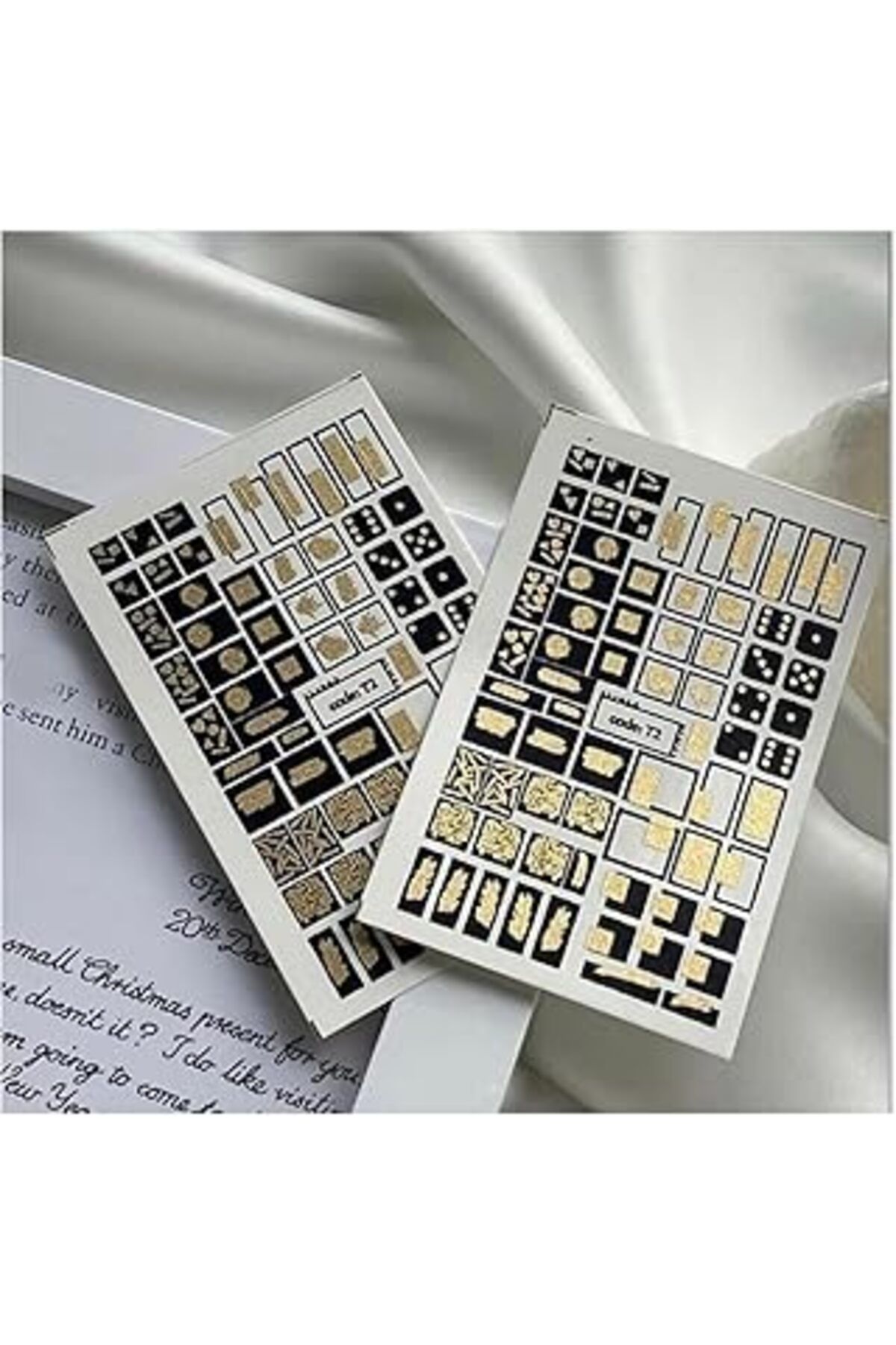 Qedii Parlak Desenli Tırnak Dövmesi Tırnak Tattoo Nail Art Tırnak Sticker Scanm223