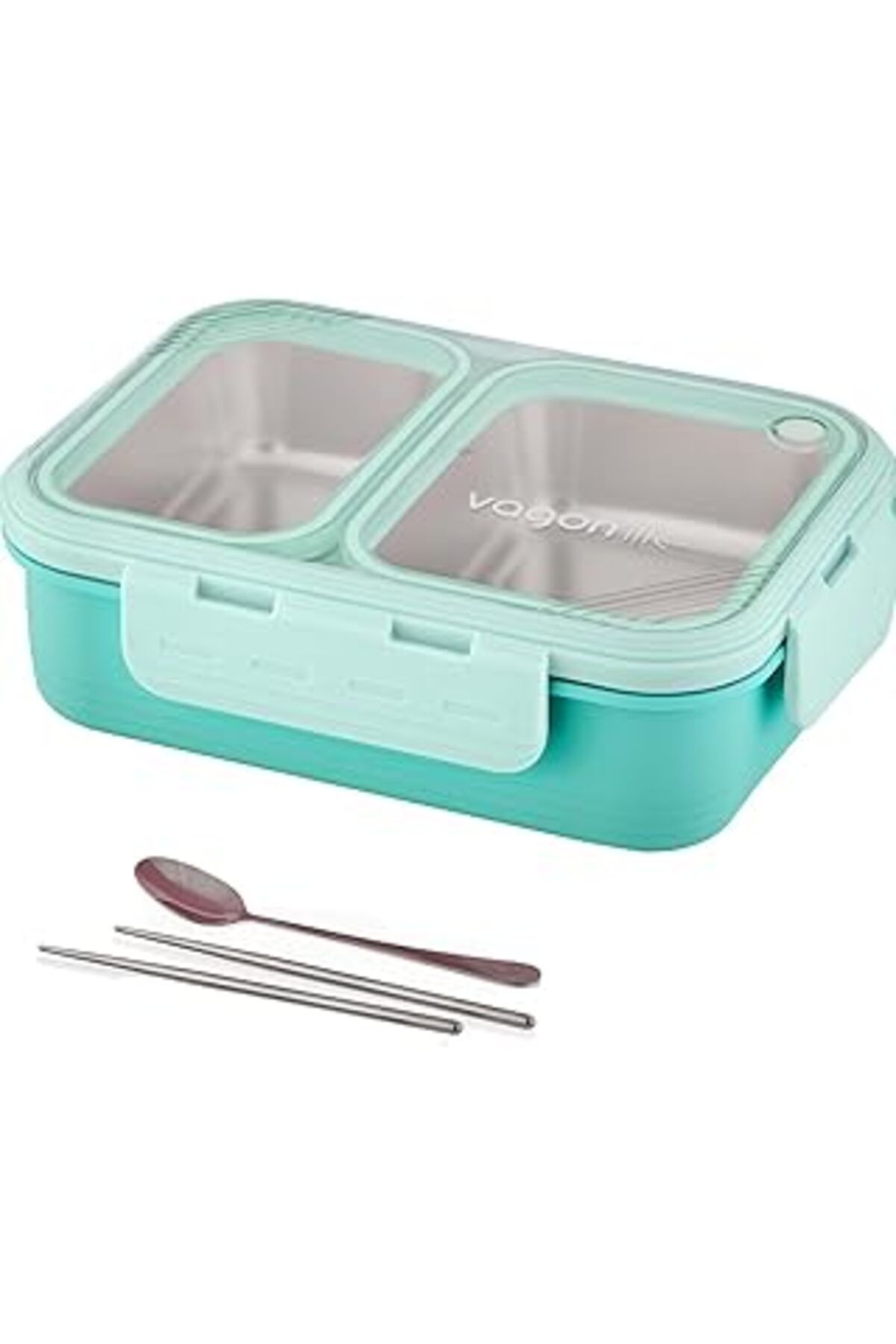 NETWORK ART Vagonlife Lunch Box 700 Ml Tek Kat İki Bölmeli Metal Kaşıklı Yeni Nesil Sefer Tası-Fflbox7096