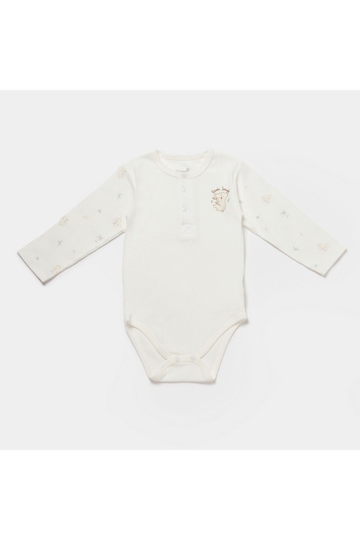 MBB ETİCARET Bibaby Biorganic Koala Jungle Uzun Kol Bebek Body 56973 Mint