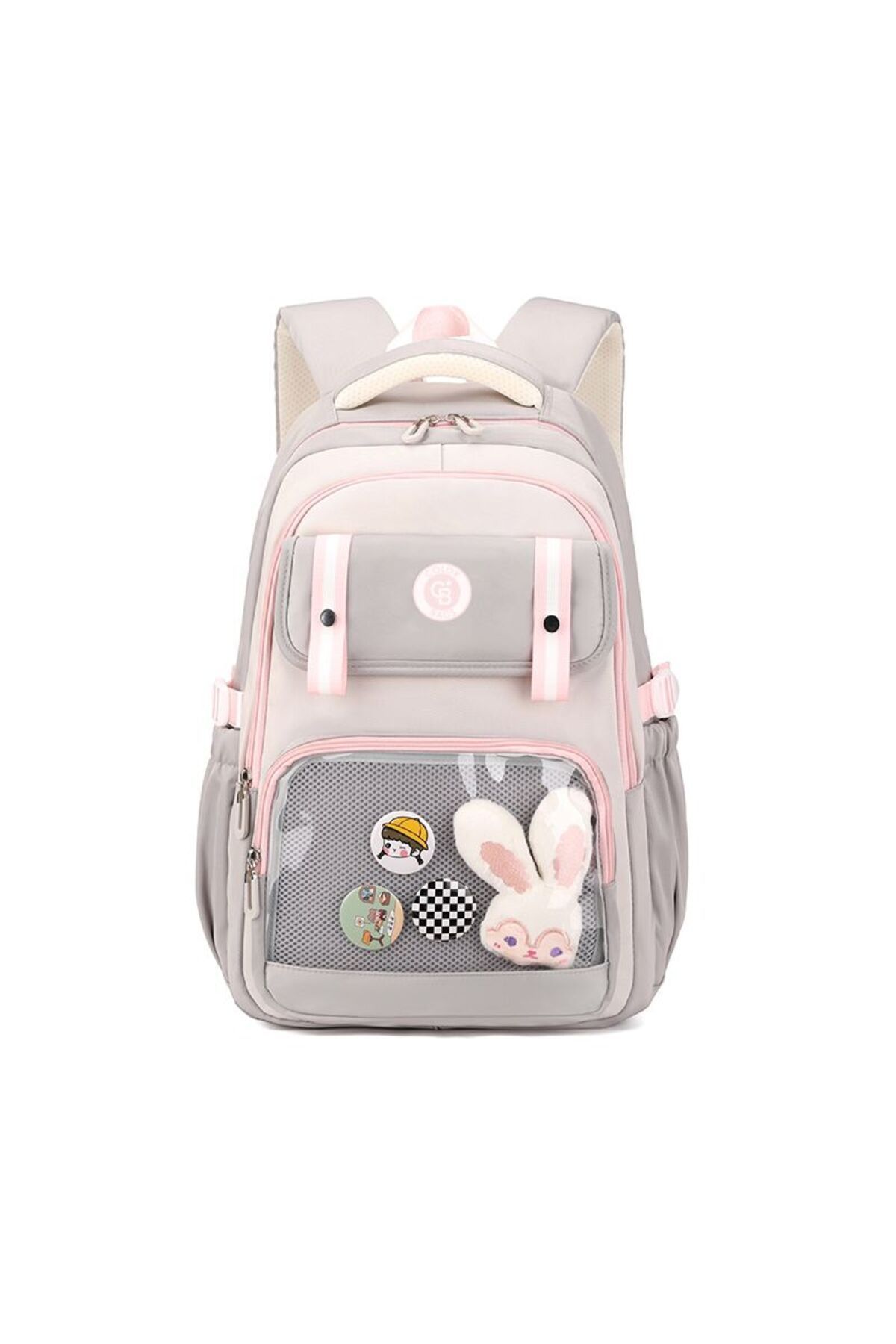 Color Bags Okul Çantası 3 Rozetli +Tavşanlı B50