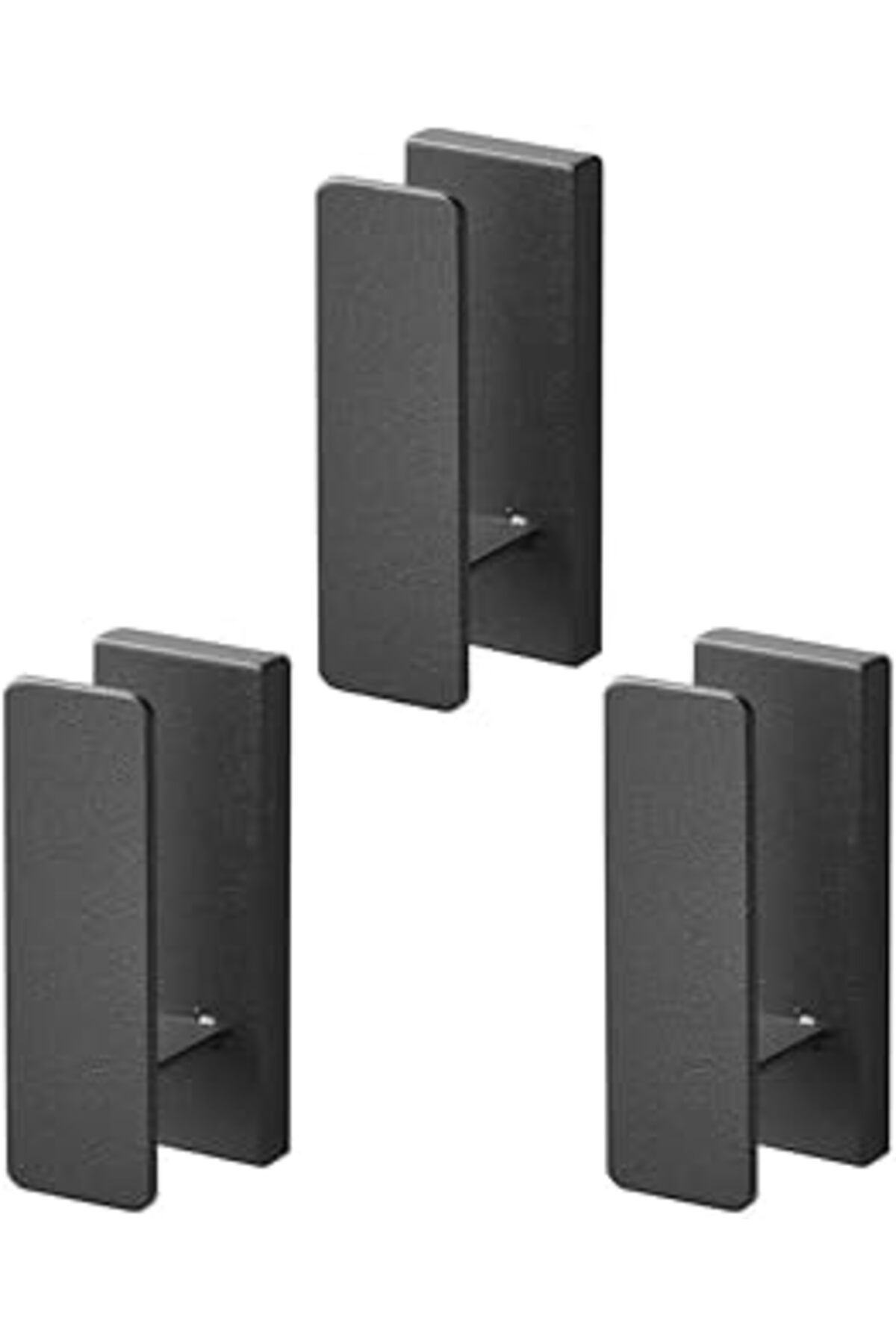 Pazarcan Yamazaki 1689 Tower Duvar Askısı (3'Lü Set), Siyah, Çelik/Abs Reçine, Minimalist, 3 X 2,4 X 6,5 Cm