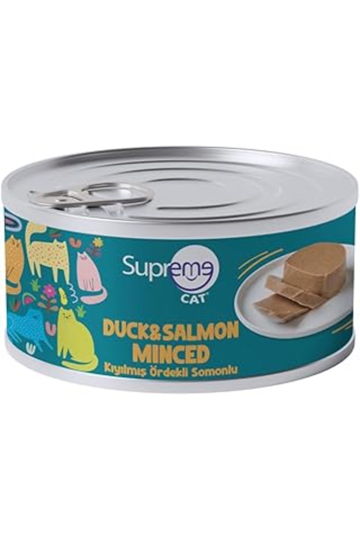 Qedii Supreme Cat Kıyılmış Ördekli & Somonlu 85Gr 24'Lü