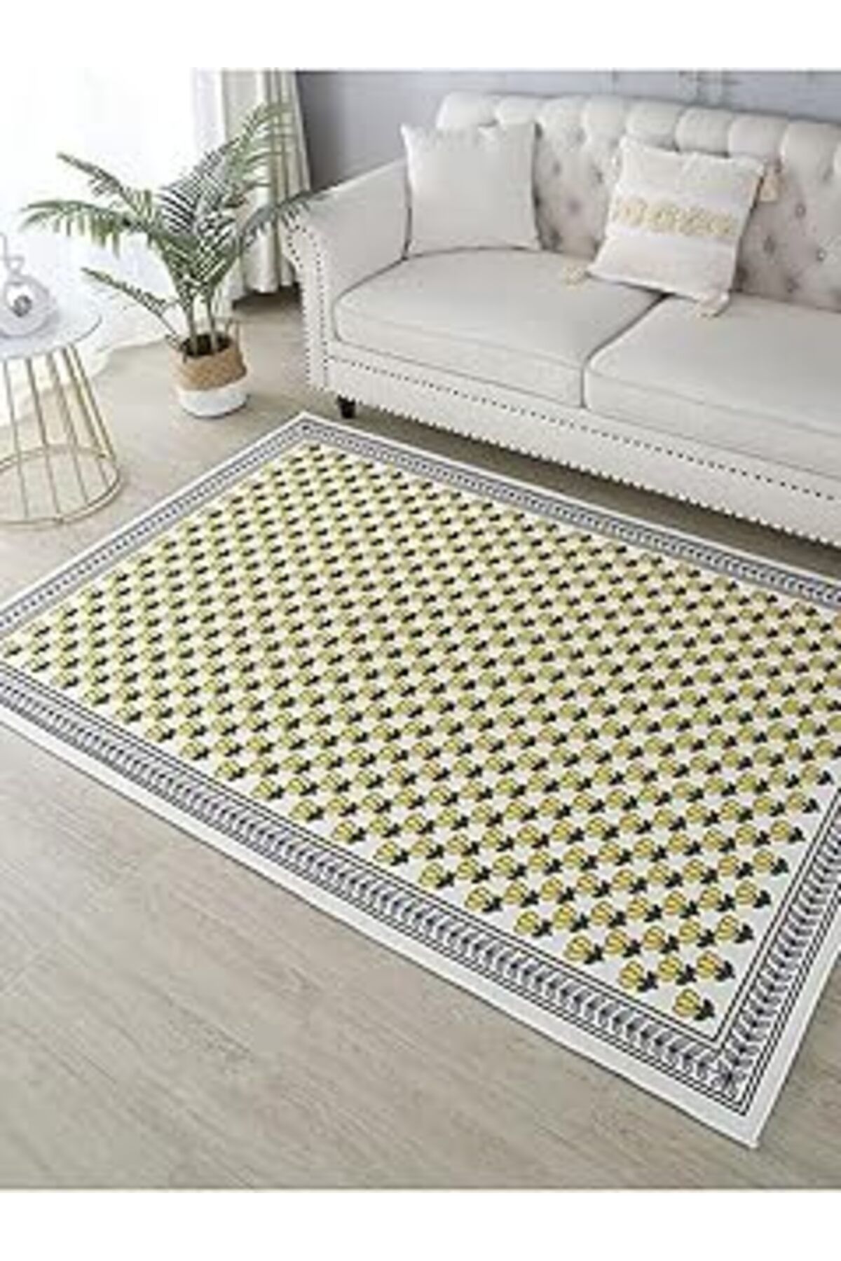 ASİTAN Kaymaz Taban Modern Halı Dekoratif Yıkanabilir Halı Mir-32 60x100mir3211
