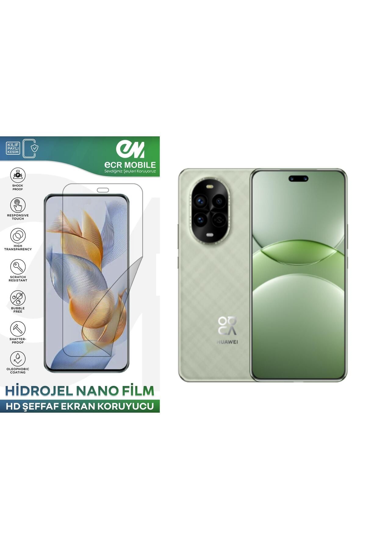 Ecr Mobile Huawei Nova 13 Pro ile Uyumlu Hidrojel Ekran Koruyucu Film HD-ŞEFFAF(Tempered Cam Değildir!)