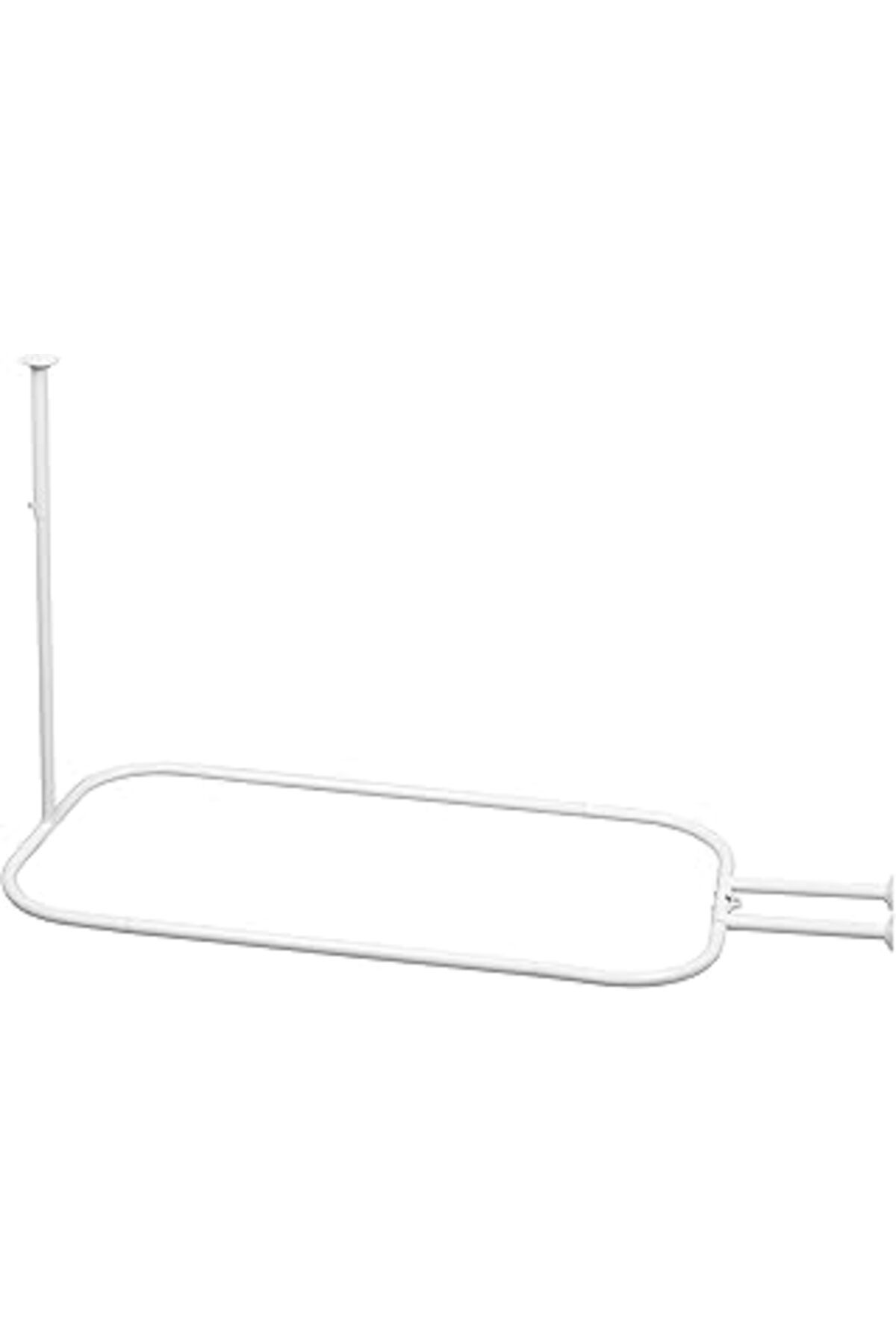 NETWORK ART Zenna Home Never Rust Alüminyum Perde Pençe Ayak Küvetleri Halka Duş Çubuğu, 58 "U X 24" G, Beyaz