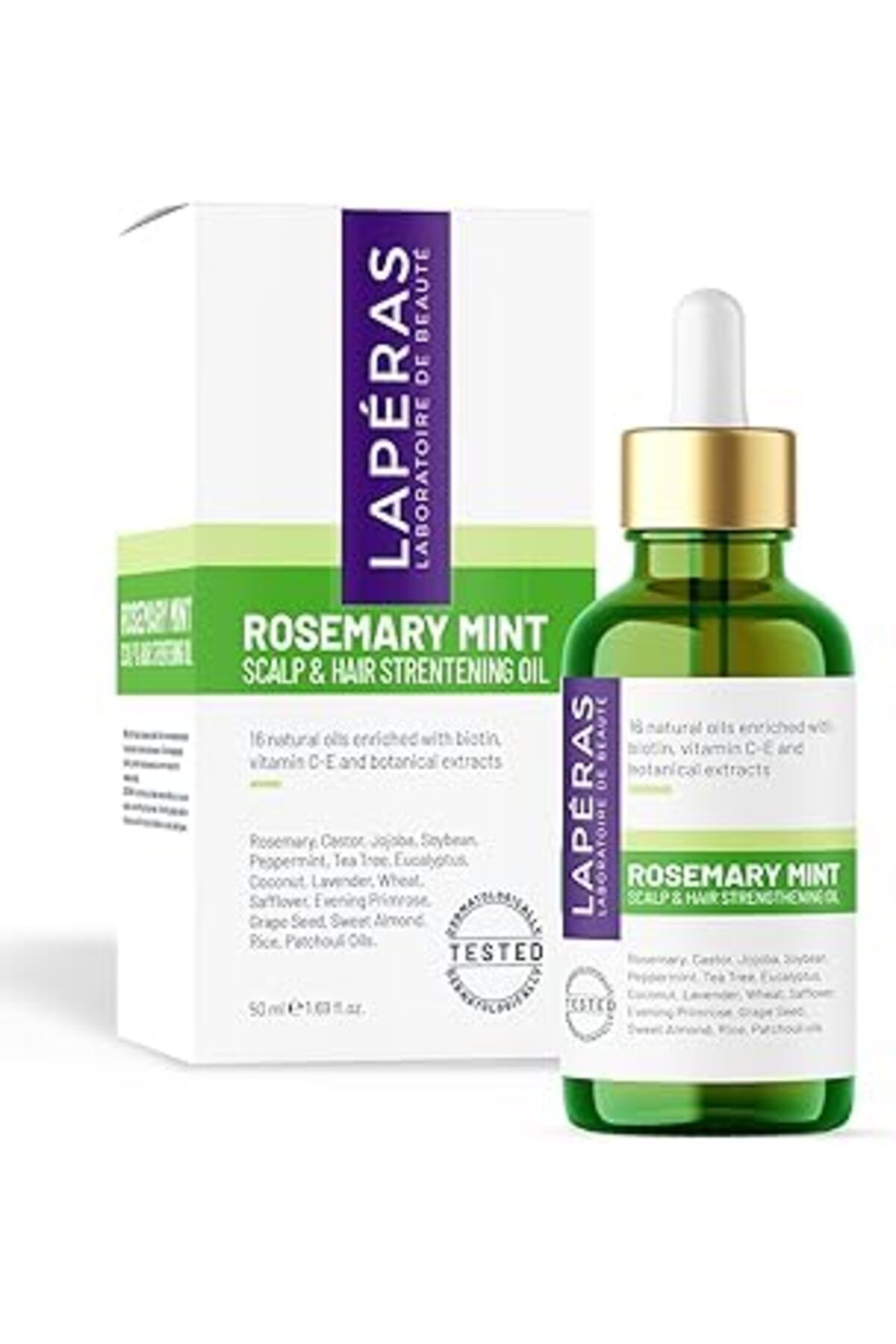 ASİTAN Lapéras Rosemary Mint Scalp & Hair Strengtening Oil Biberiye Yağı Kompleksi Yıpranmış Dökülen Saçla
