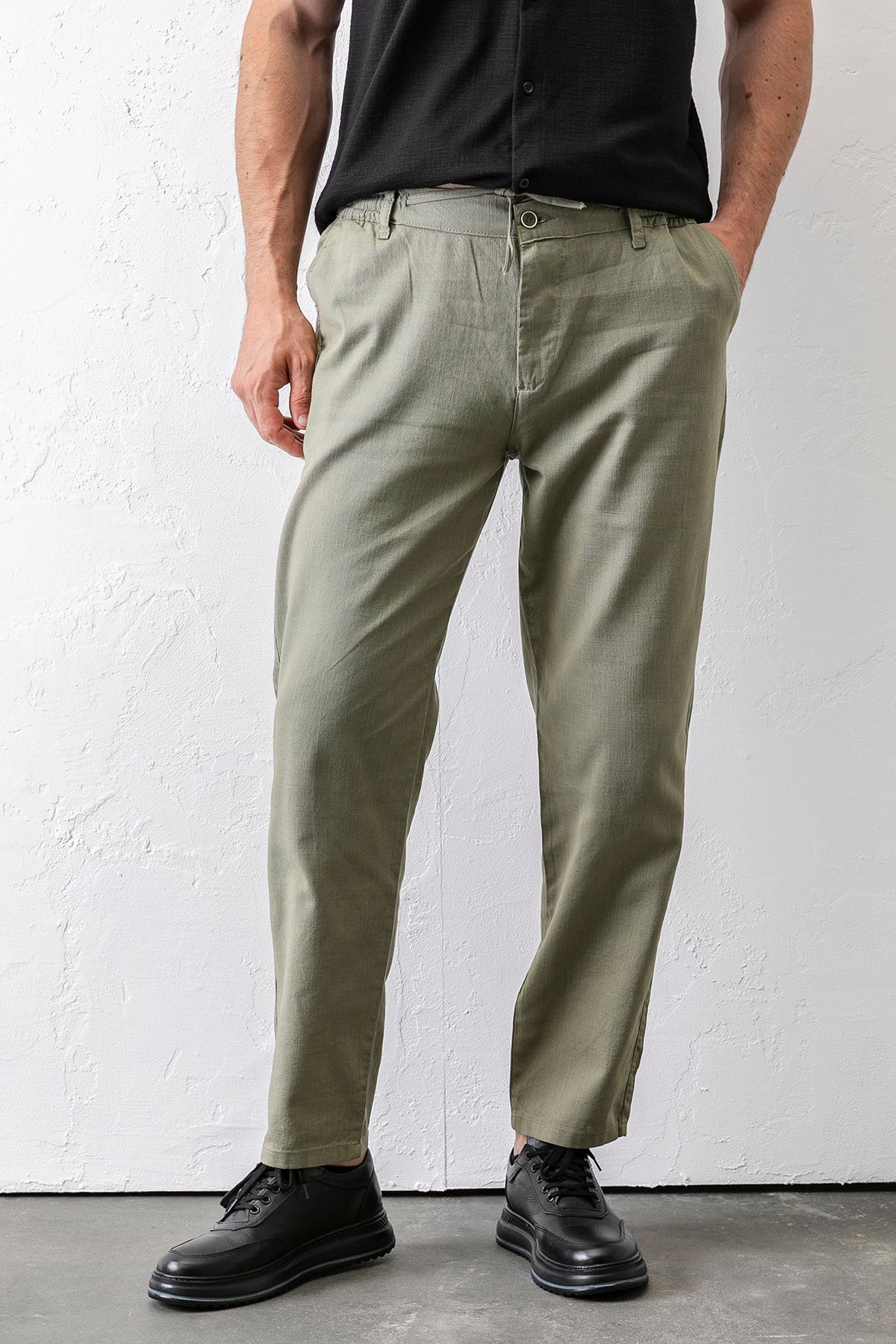 JB John Borners Erkek Beli Ayarlanabilir Cepli Jogger Pantolon Haki - 5060