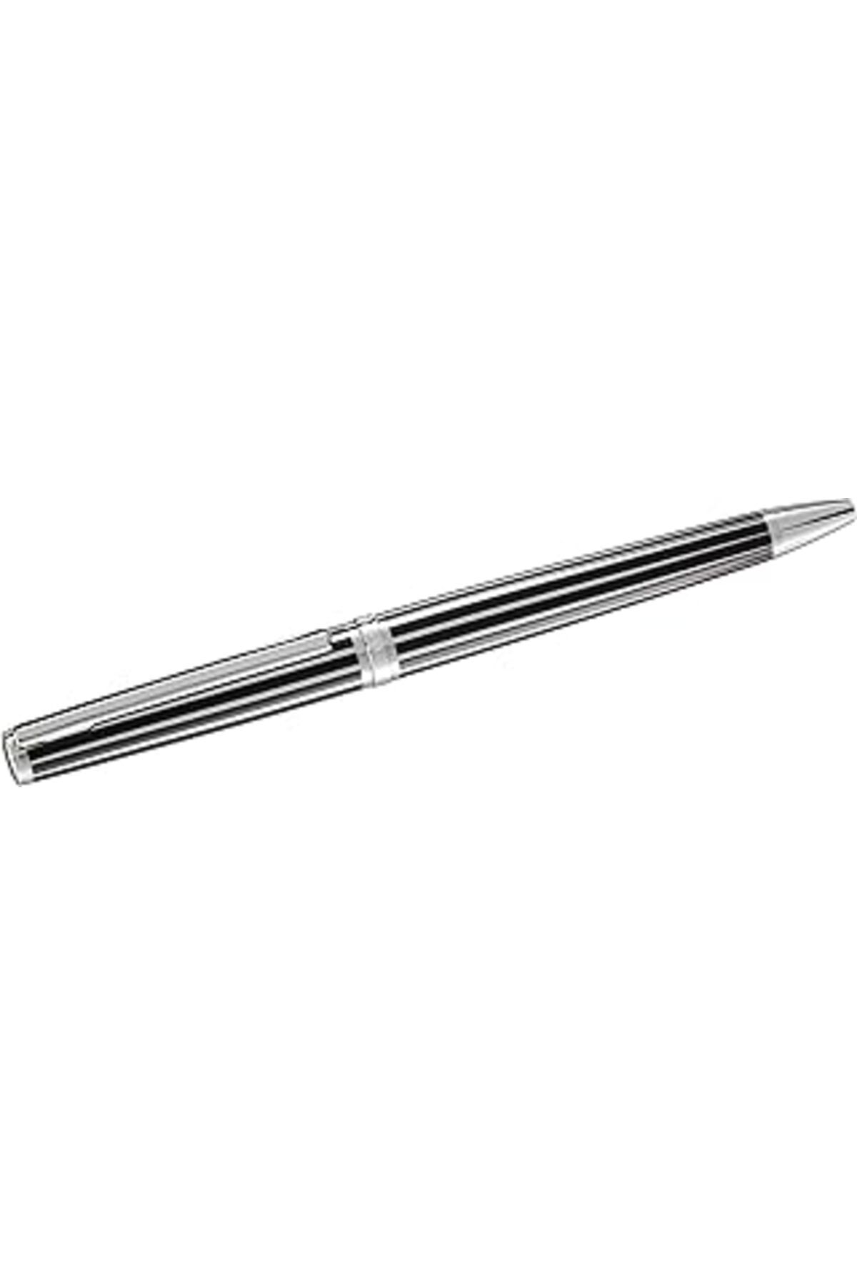 ASİTAN Steelpen Slim Serisi 8134 Siyah Çizgili Tükenmez Kalem