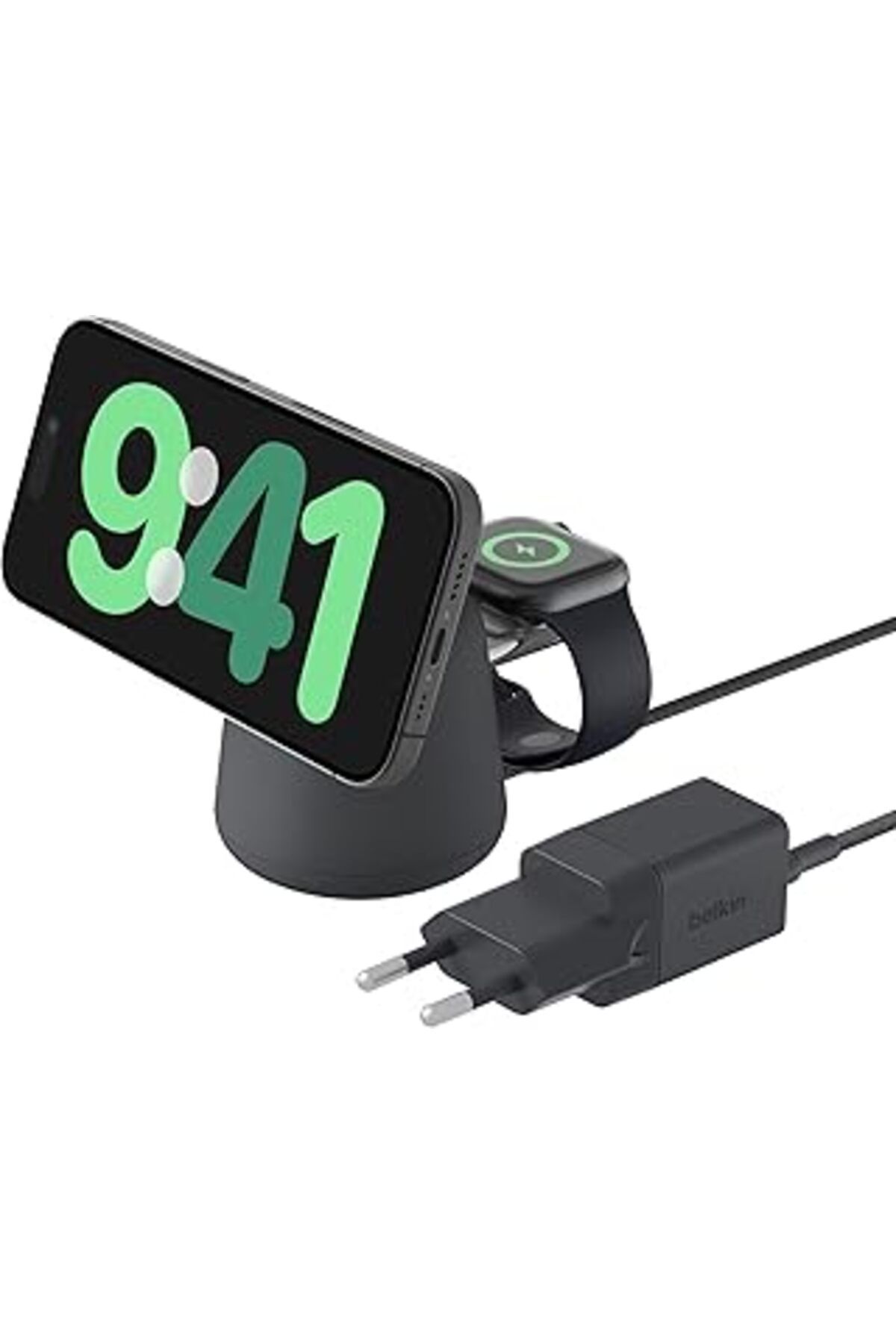 Qedii Belkin Boostcharge Pro 2'si 1 Arada Kablosuz Şarj Istasyonu
