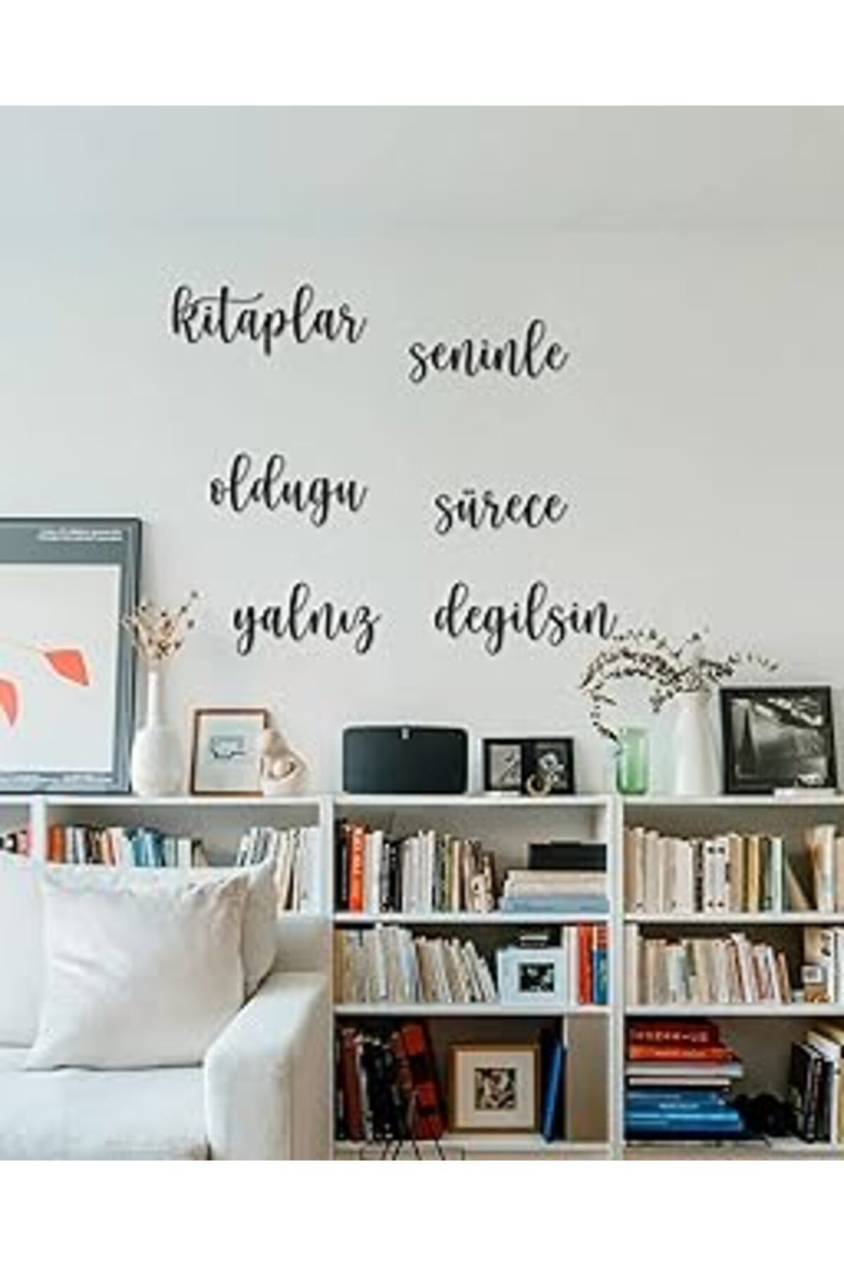 NETWORK ART Hts Tasarım Kitaplar Seninle Olduğu Sürece Yalnız Değilsin Ahşap Duvar Dekoru Mottolar Hts236