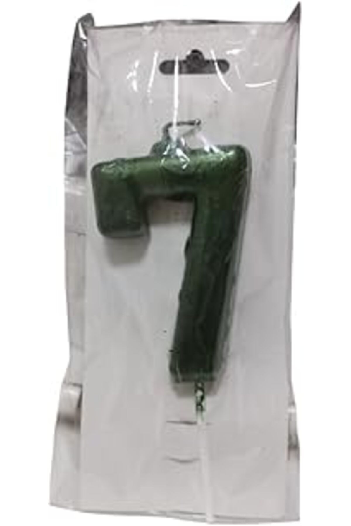 Mu Art Ahşap 7 Yaş Rakam Pasta Mumu, 13 Cm Yükseklik, Doğum Günü Pasta Mumu (YEŞİL)