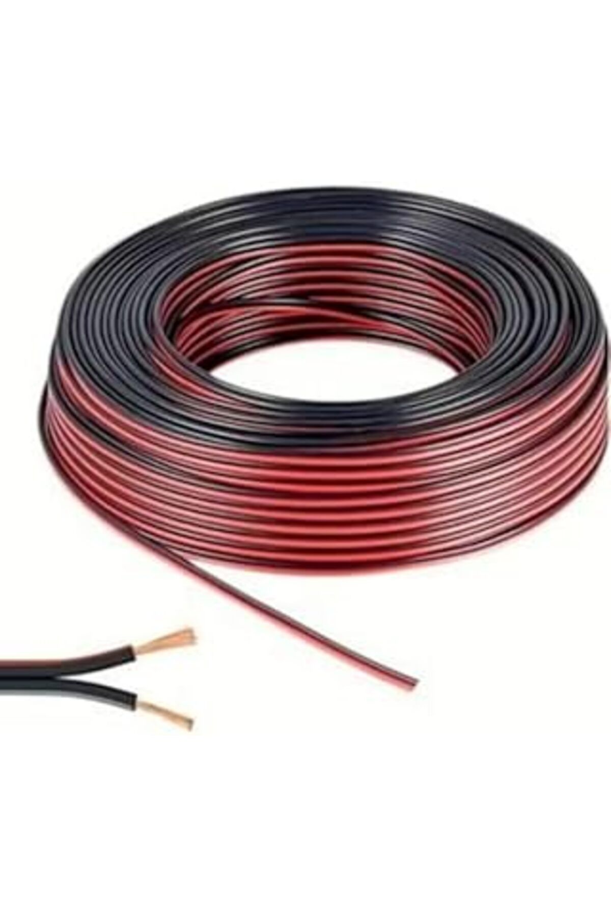 Qedii Usin 30 Metre Siyah 2 * 0,75 Hoparlör Ses Sitemi Kablosu - Hoporlör Elektrik Tesisat Kordon Kablosu