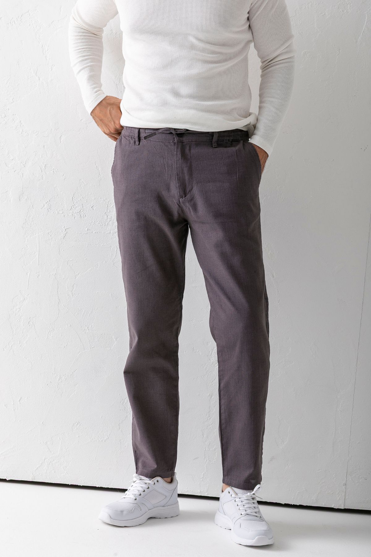 JB John Borners Erkek Beli Ayarlanabilir Cepli Jogger Pantolon Gri - 5060