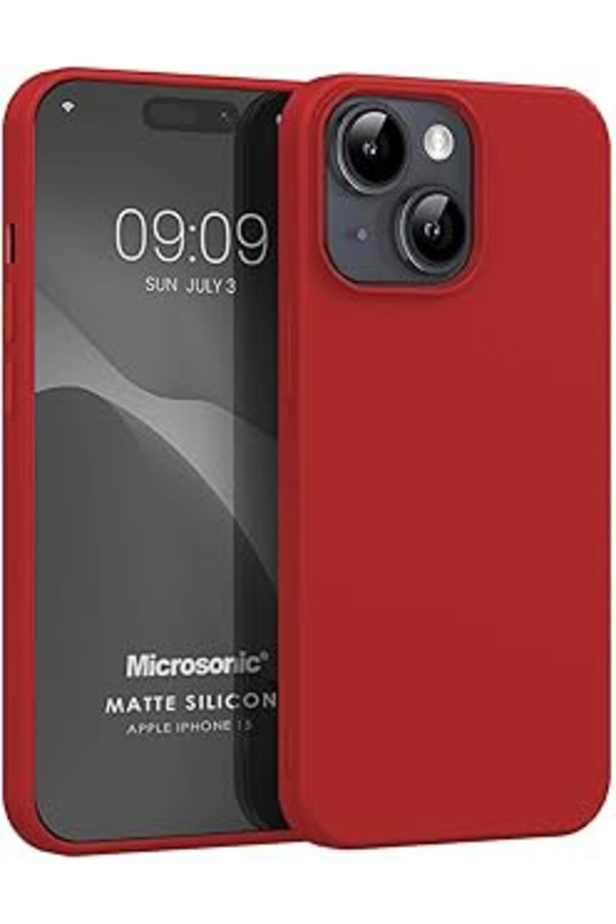NETWORK ART Microsonic Kılıf Matte Silicone Apple Iphone 15 Için Kırmızı [ıphone 15 Ile Uyumlu Kılıf - Kırmızı]