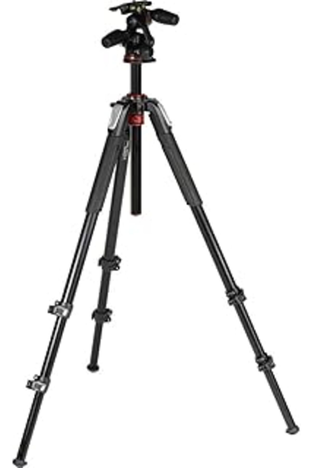 NETWORK ART Manfrotto Mk055Xpro3-3W Kiti Alüminyum 3 Yollu Başlı 3 Bölümlü Tripod, Profesyonel Fotoğraf Aksesua