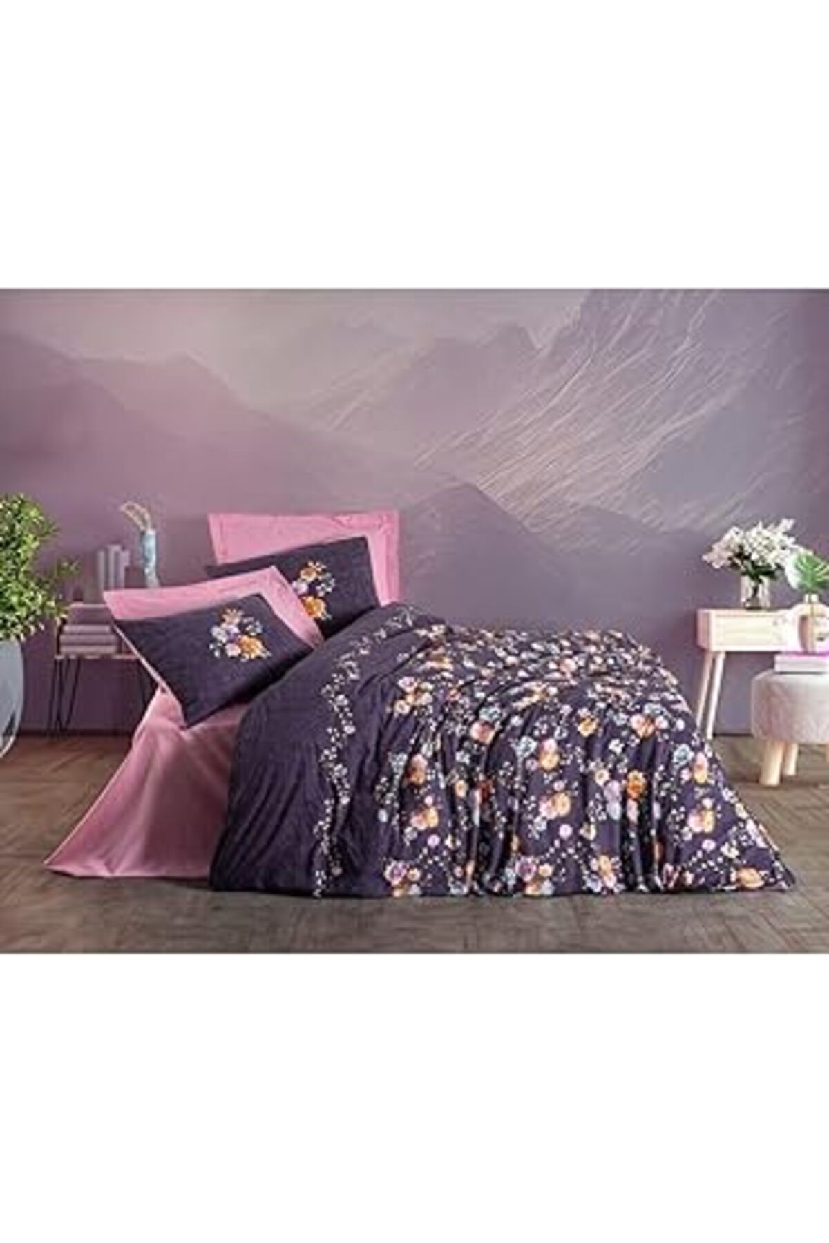 ASİTAN Cozy Home Feminen Tek Kişilik Nevresim Takımı Alessa Pembe