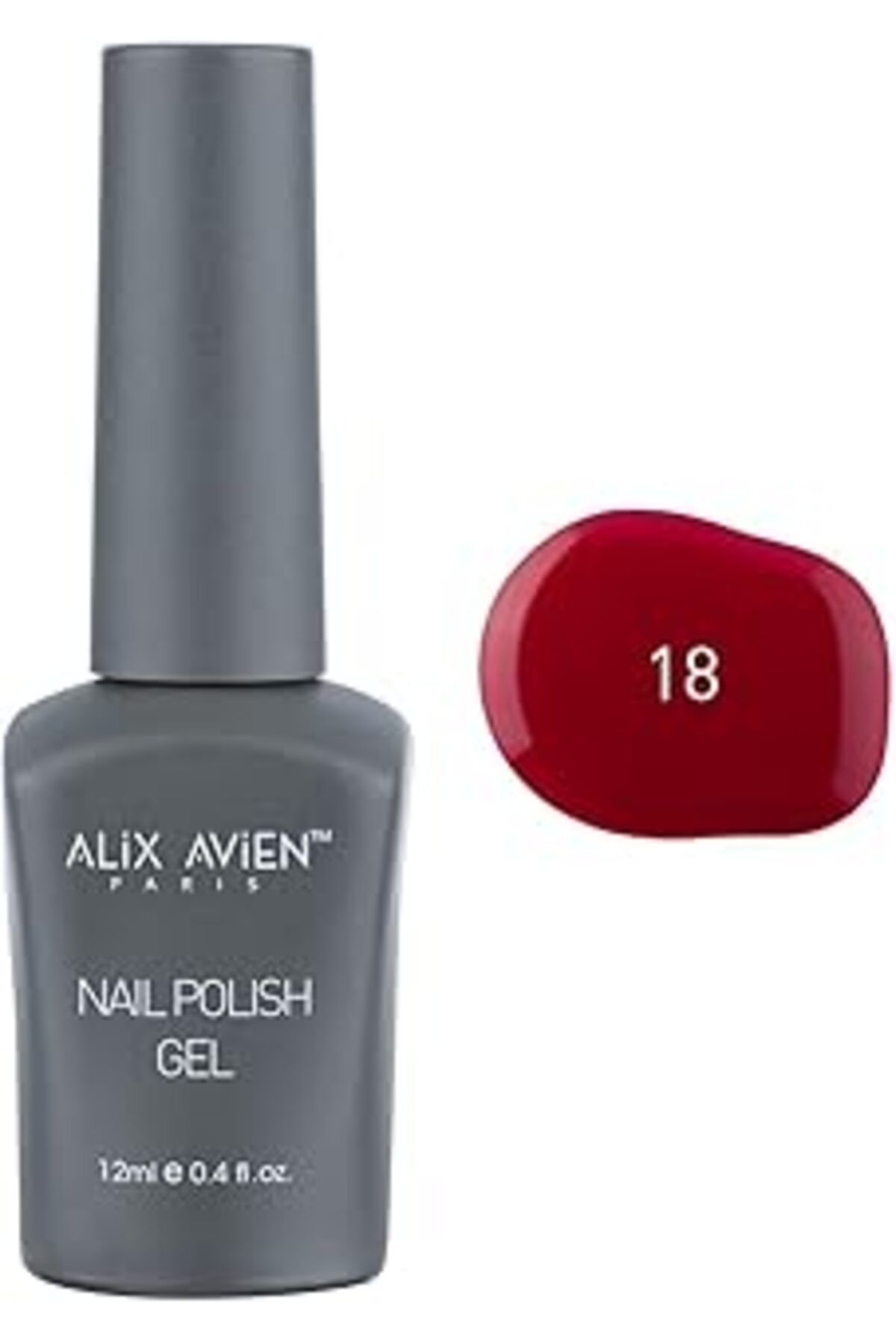 Qedii Alix Avien Uv Kalıcı Kan Kırmızı Jel Oje 18 - Gel Polish - 12 Ml