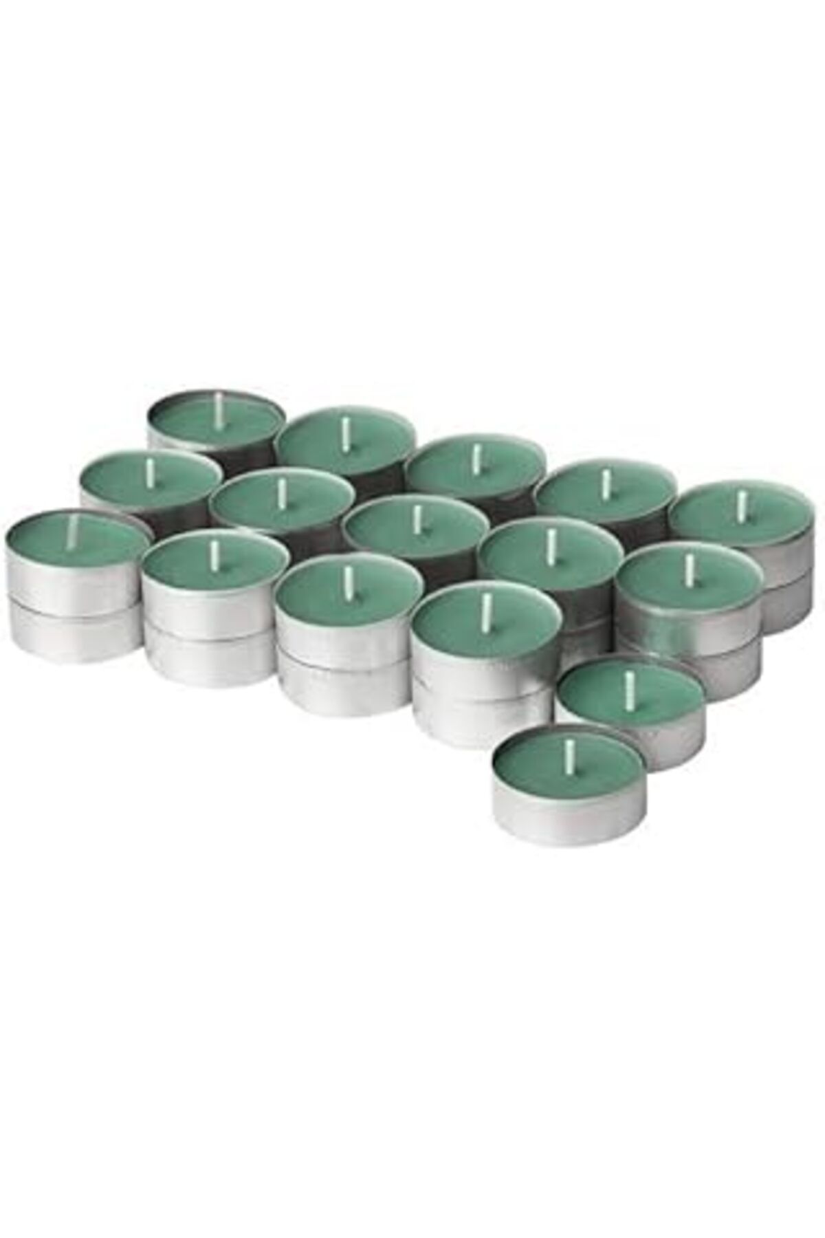 ASİTAN 30 Lu Çimen,Baharat Kokulu Mum Meridyendukkan Çim Kokusu Mini Mum 3.8 Cm Açık Yeşil