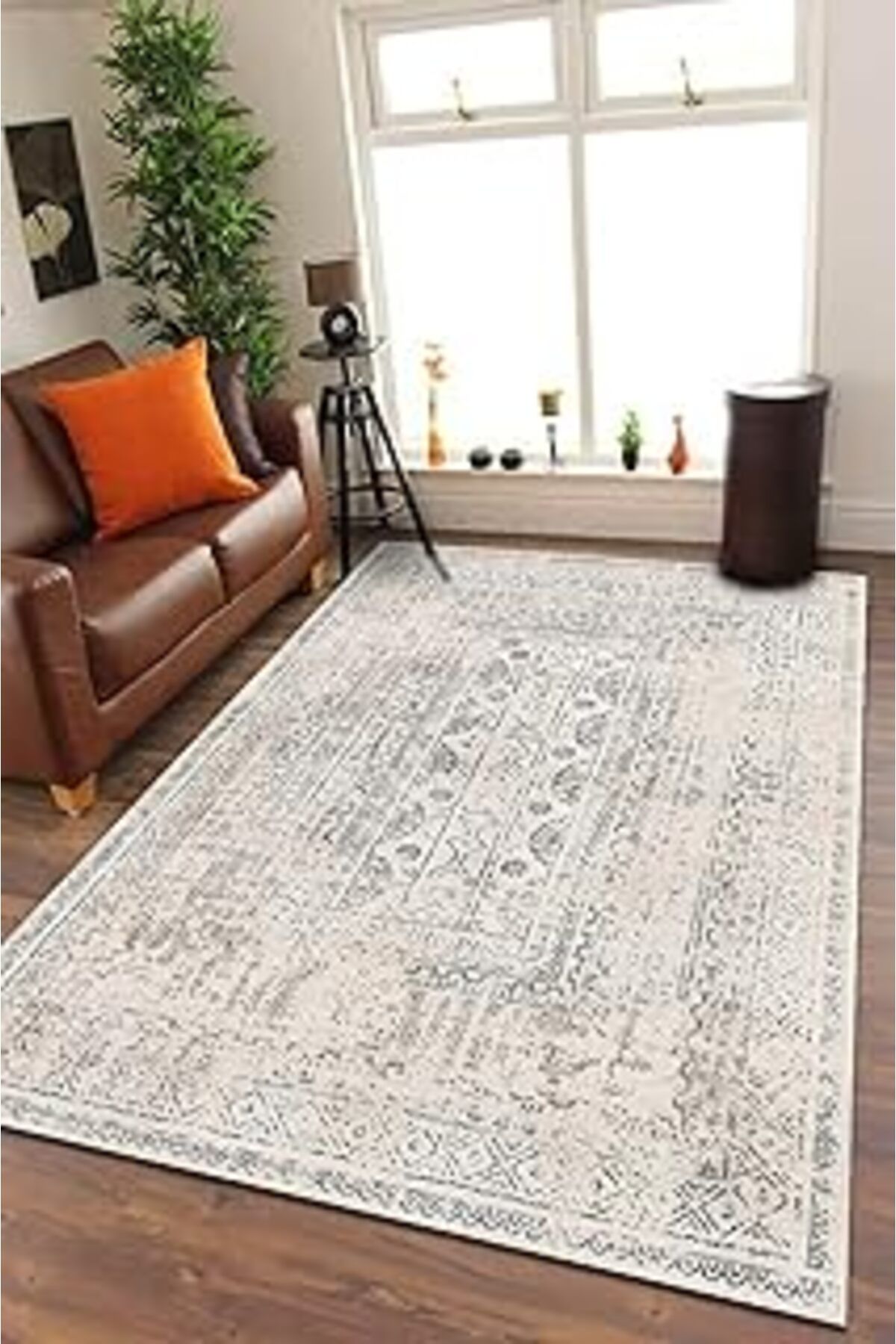 ASİTAN Depoba Aranse Şönil Vintage Kaymaz Pamuk Tabanlı Yıkanabilir Antibakteriyel Salon Halısı 200X300