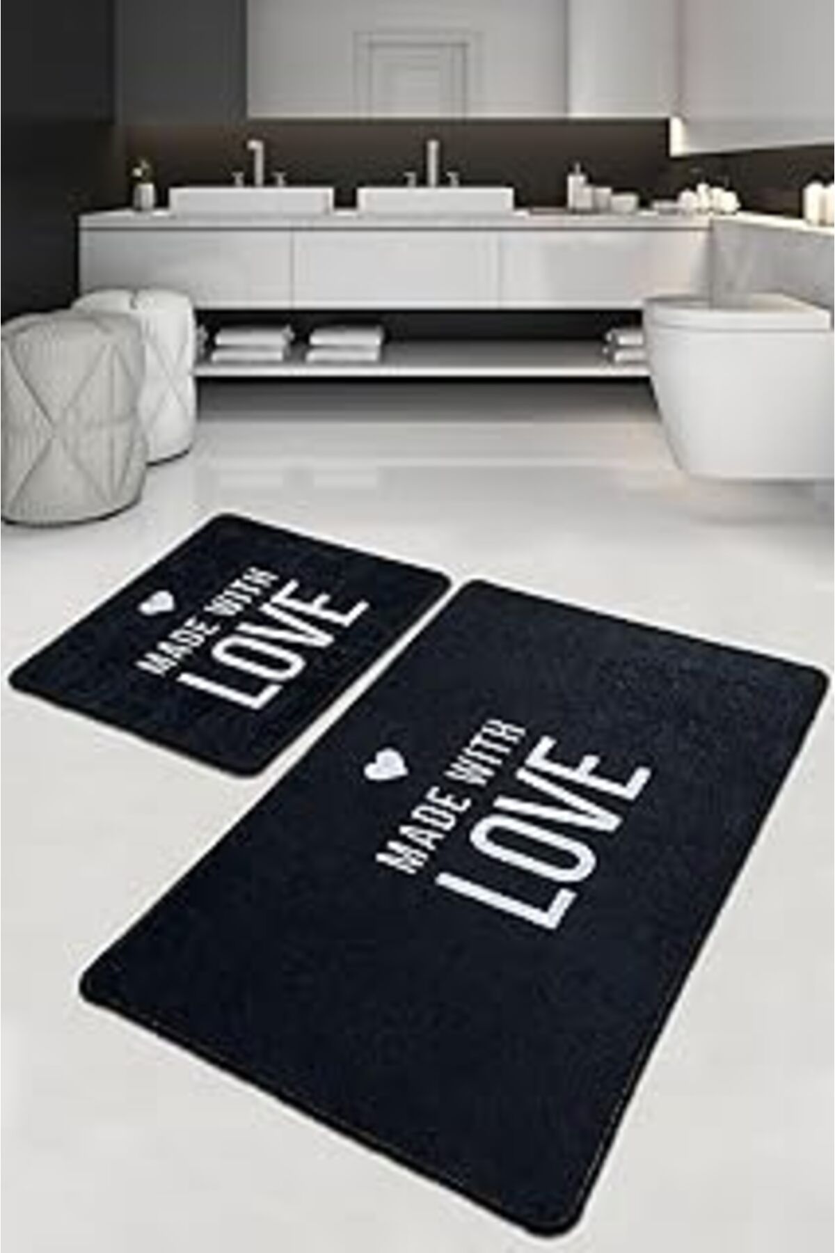 ASİTAN Chilai Home Con Amore Banyo Halısı Djt 2Li Set