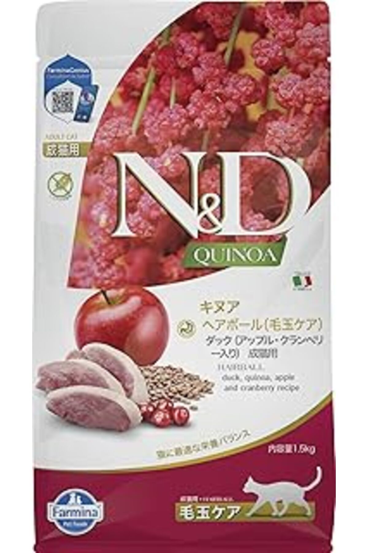 Qedii N&D Quinoa Tahılsız Tüy Yumağı Önleyici Yetişkin Kedi Maması 1,5Kg