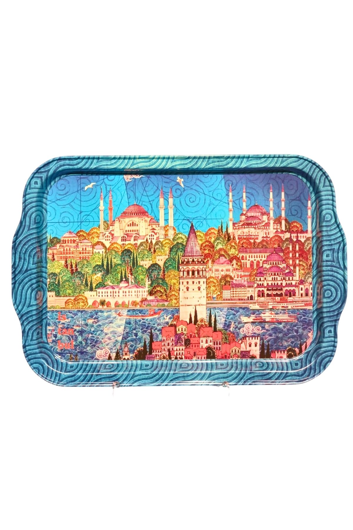 Koza Desenli 32x23 Renkli Tepsi