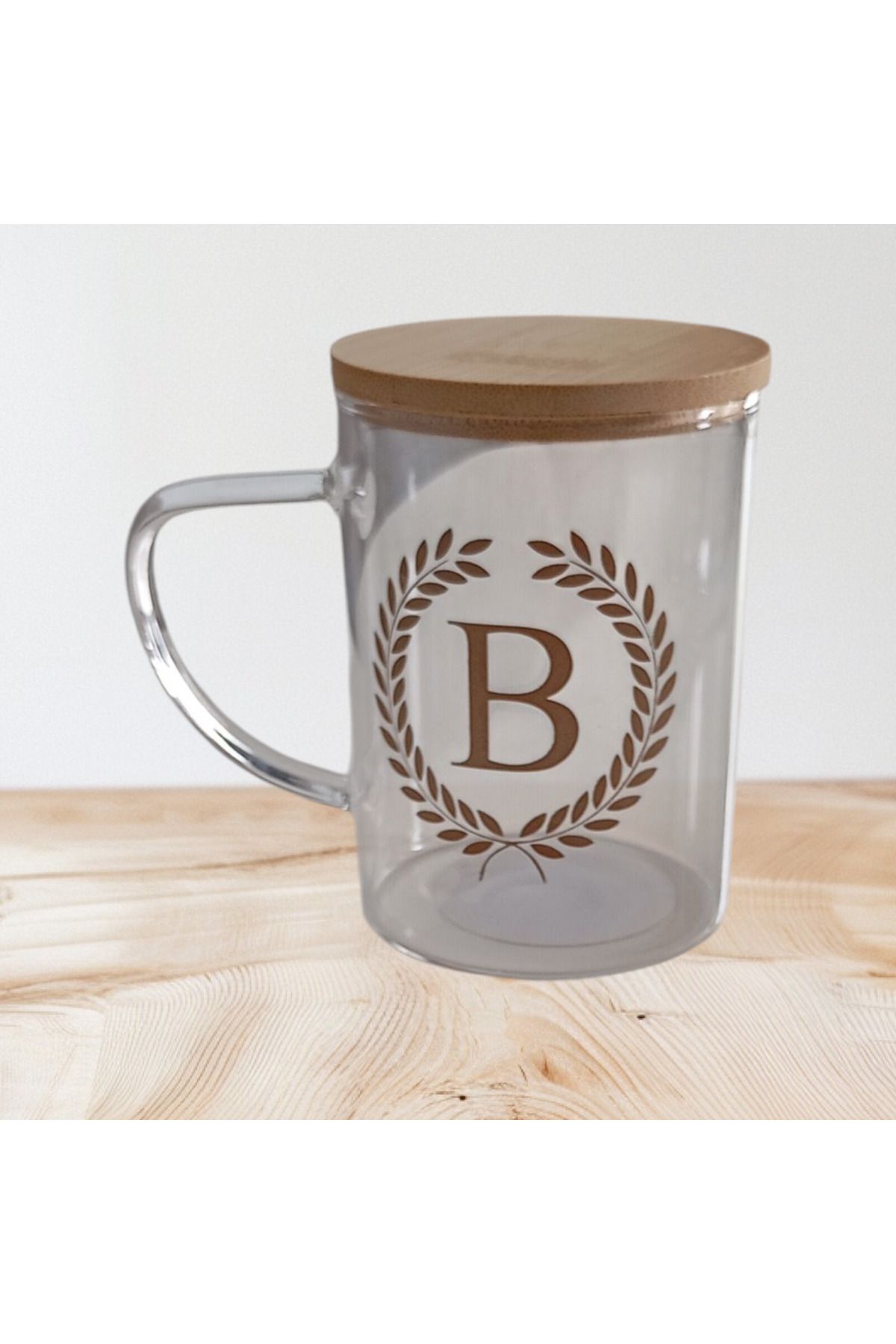 EGE HOME STORE Kişiye Özel Harfli Bardak Gold Yazılı (B) Harfi