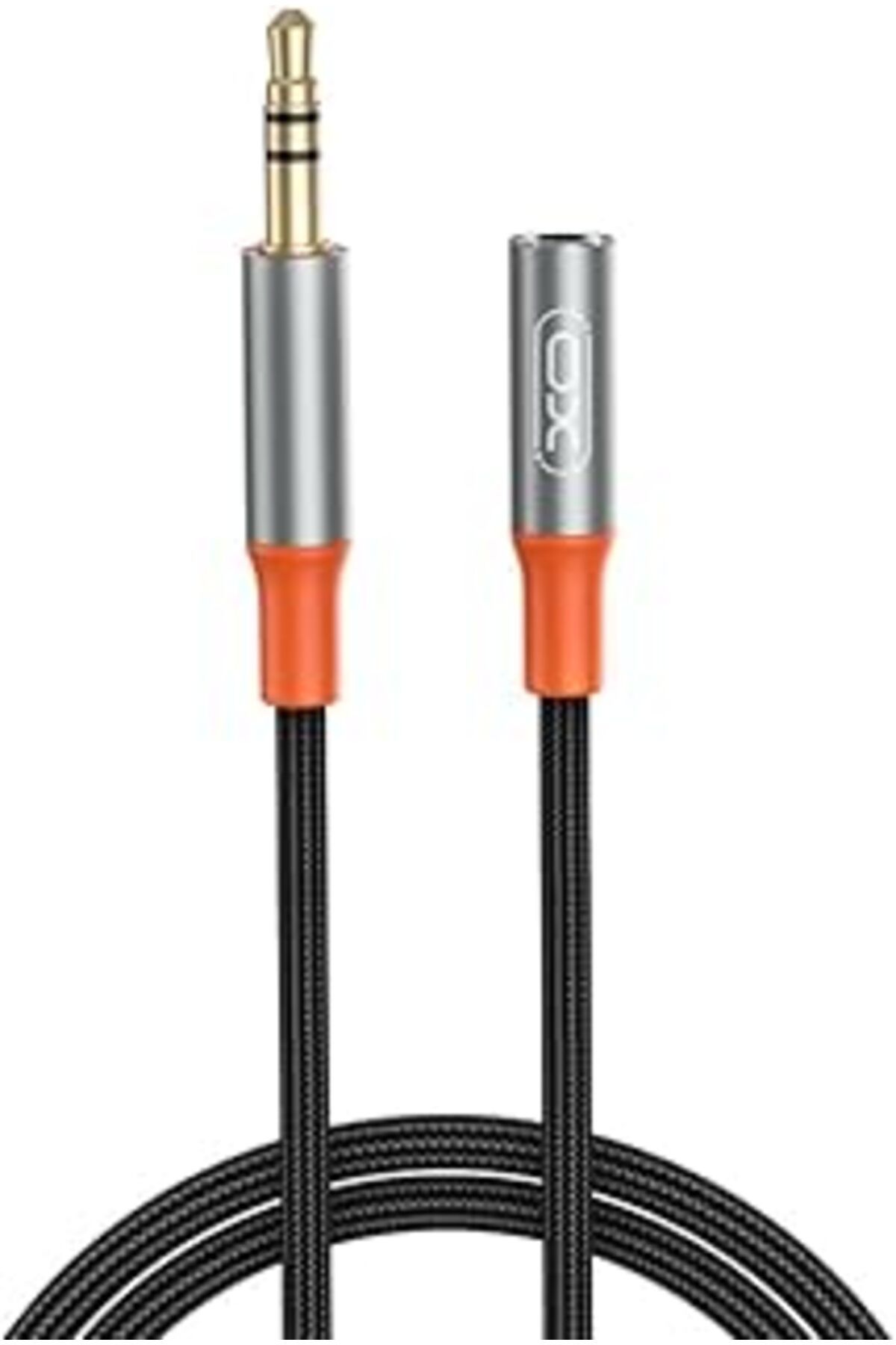 ASİTAN Xo Aux Uzatma Ses Kablosu R269A, Hd Ses Kalitesi, 3.5Mm Aux, 1 Metre, Örgü Kaplama, Siyah