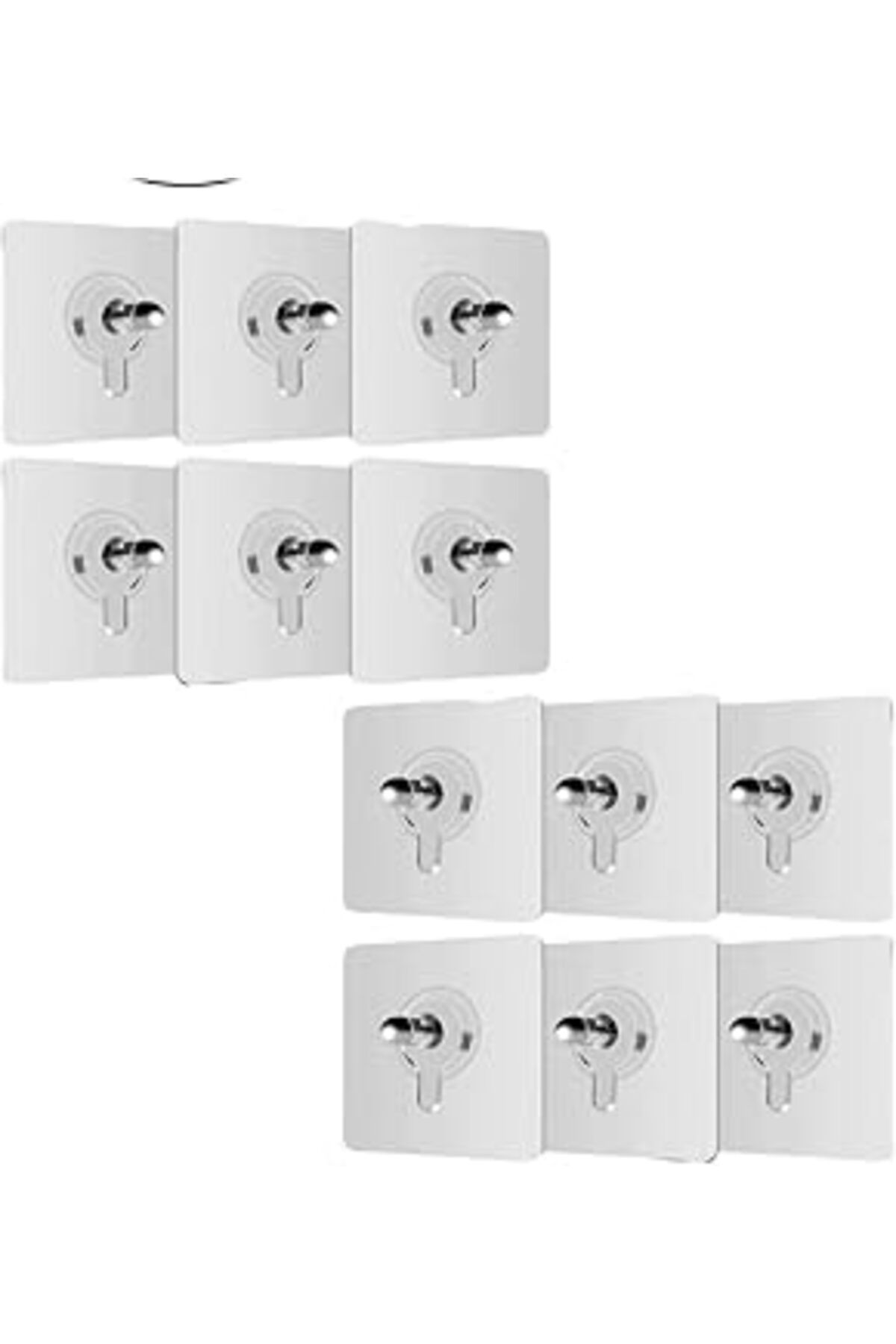 NETWORK ART Hombak 12 Adet Süper Güçlü Çerçeve Askısı Pin Delgisiz Vidalı Yapışkanlı Raf Tutucu Askı