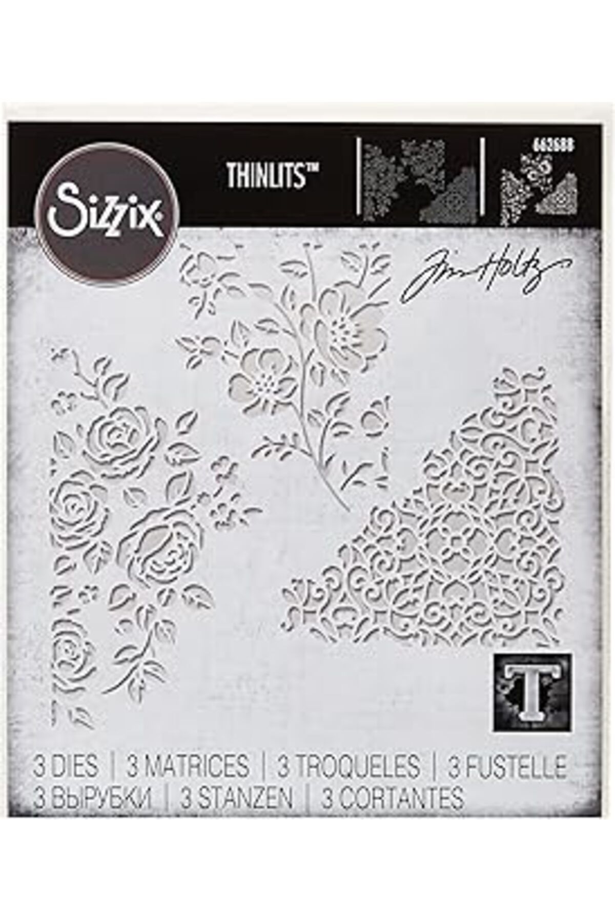 Qedii Sizzix Thinlits Delgeç Şablonları-Geschenkgutscheinbeutel Tim Holtz, Çelik, Çok Renkli, 19.1 X 14.4