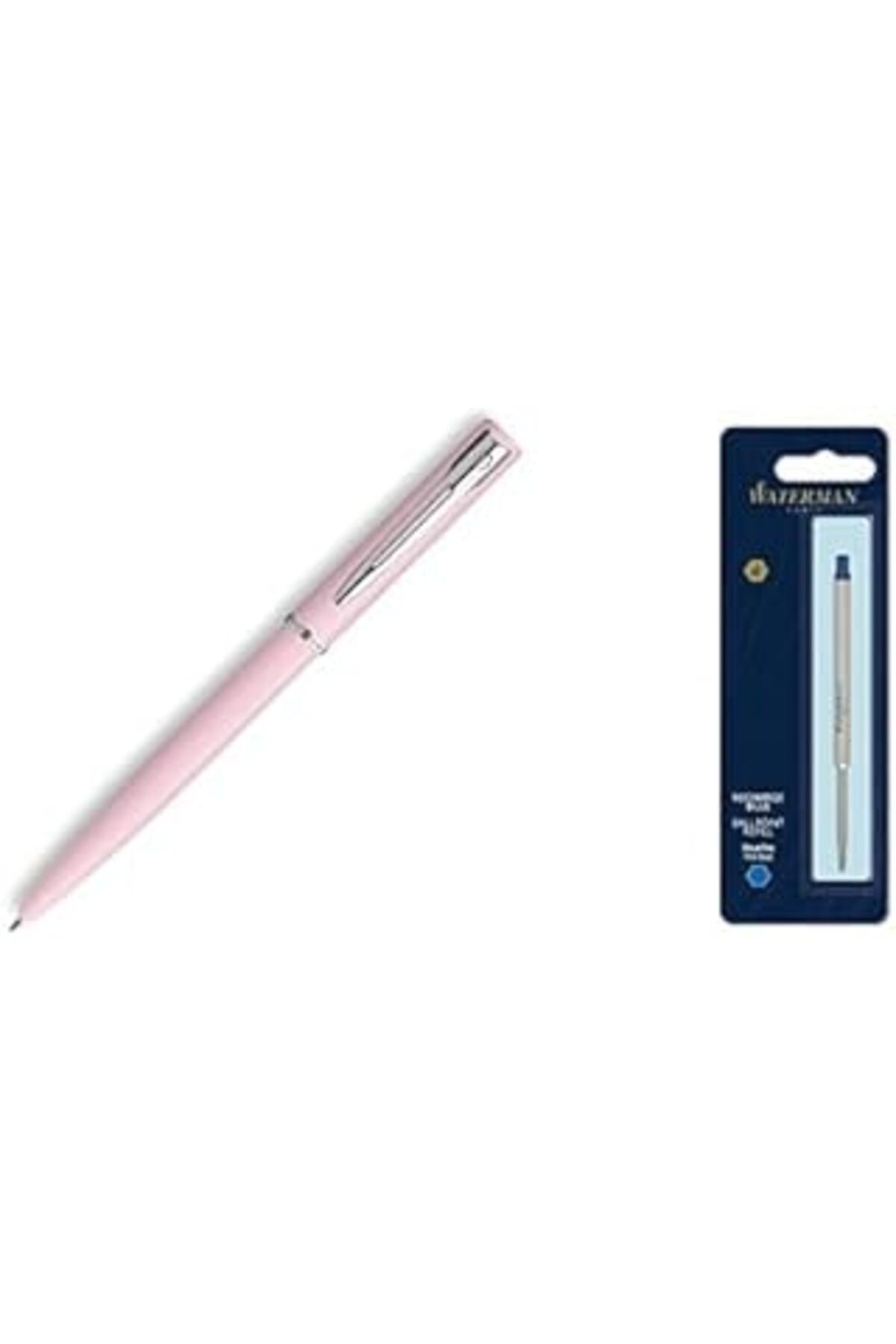 ASİTAN Waterman Allure Tükenmez Kalem, Pastel Pembe + Waterman Tükenmez Kalem Refill, Tekli Blister, Fine