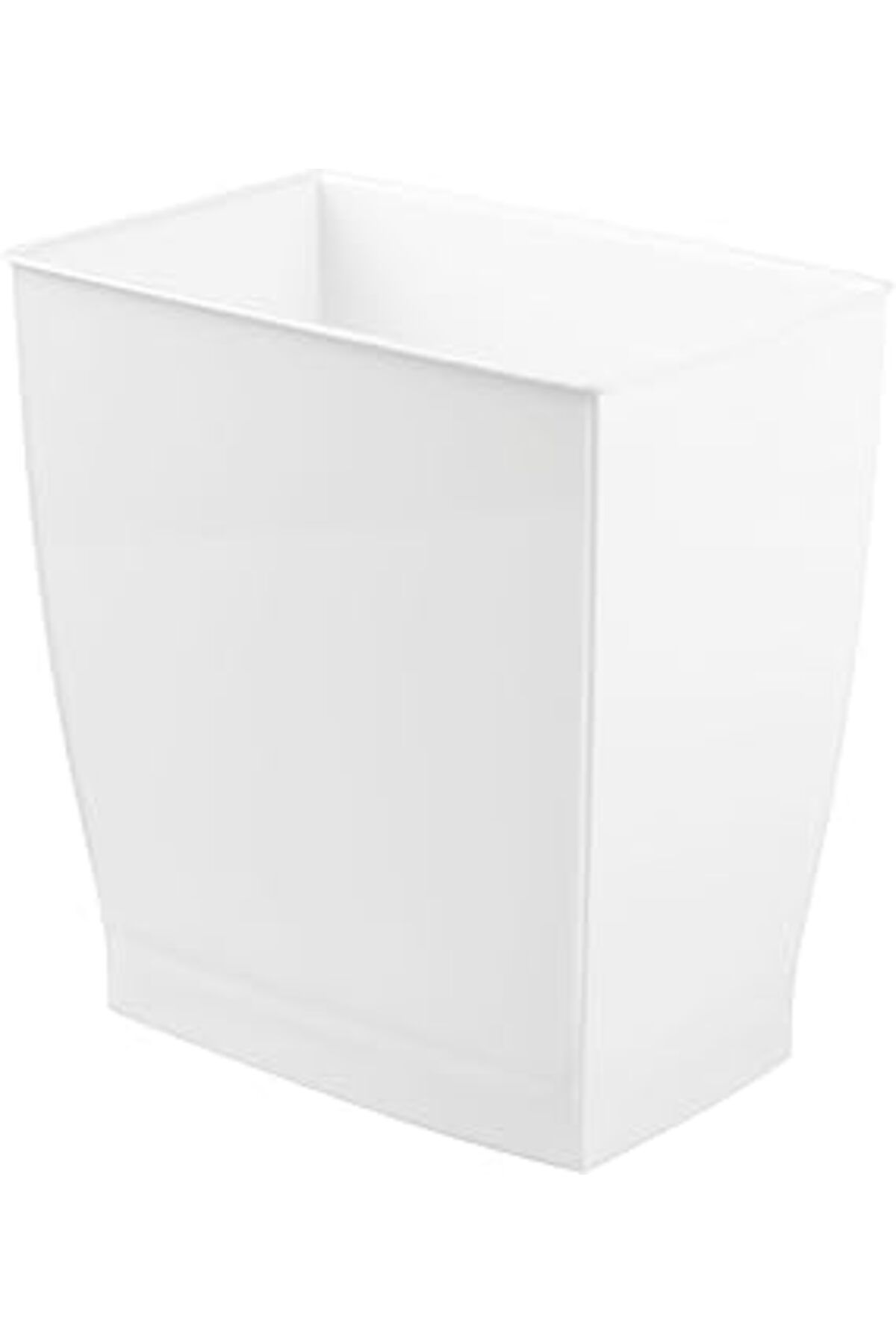 Qedii Interdesign (White) - Mono Wastebasket Trash Can - Rectangular, White