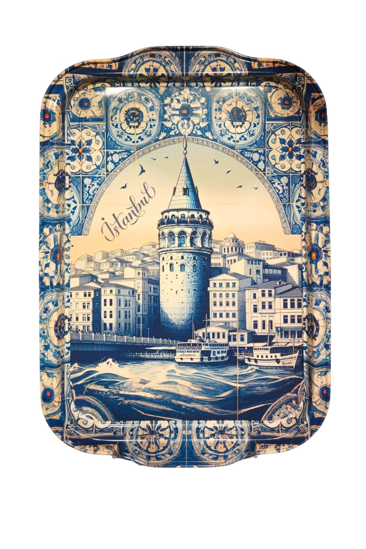 Koza Desenli 32x23 Renkli Tepsi