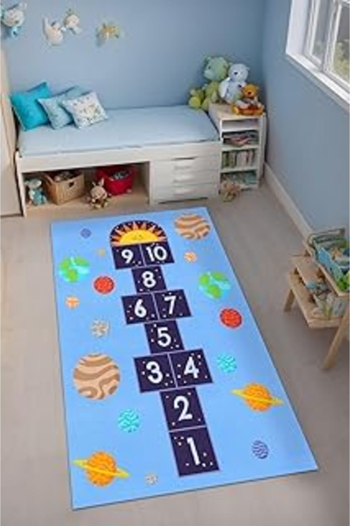 ASİTAN Depoba Galax Kadife Modern Desen Kaymaz Pamuk Tabanlı Yıkanabilir Antibakteriyel Halısı 200X300