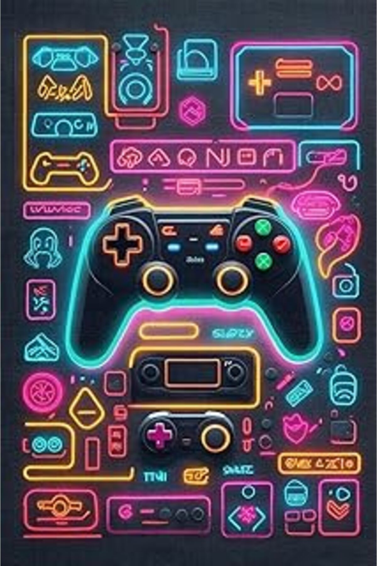 ASİTAN Depoba Caspect Şönil Oyuncu Odası Halısı Kaymaz Pamuk Tabanlı Yıkanabilir Antibakteriyel Gamer, Gam