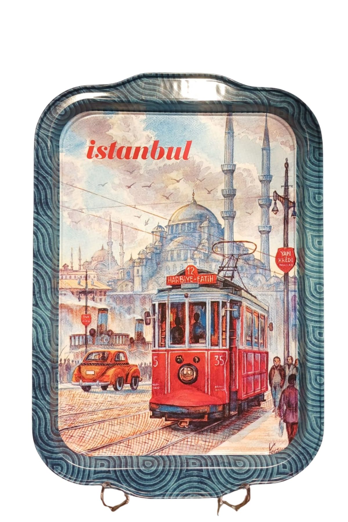 Koza Desenli 32x23 Renkli Tepsi
