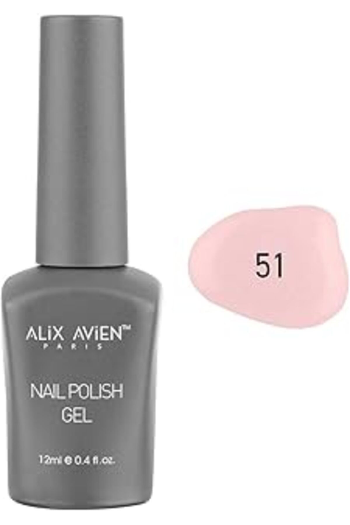 TBSProjects Alix Avien Bebek Pembe Kalıcı Oje 51-Yoğun Renk Veren Jel Oje 12 Ml-Nail Uv Gel Polish 51